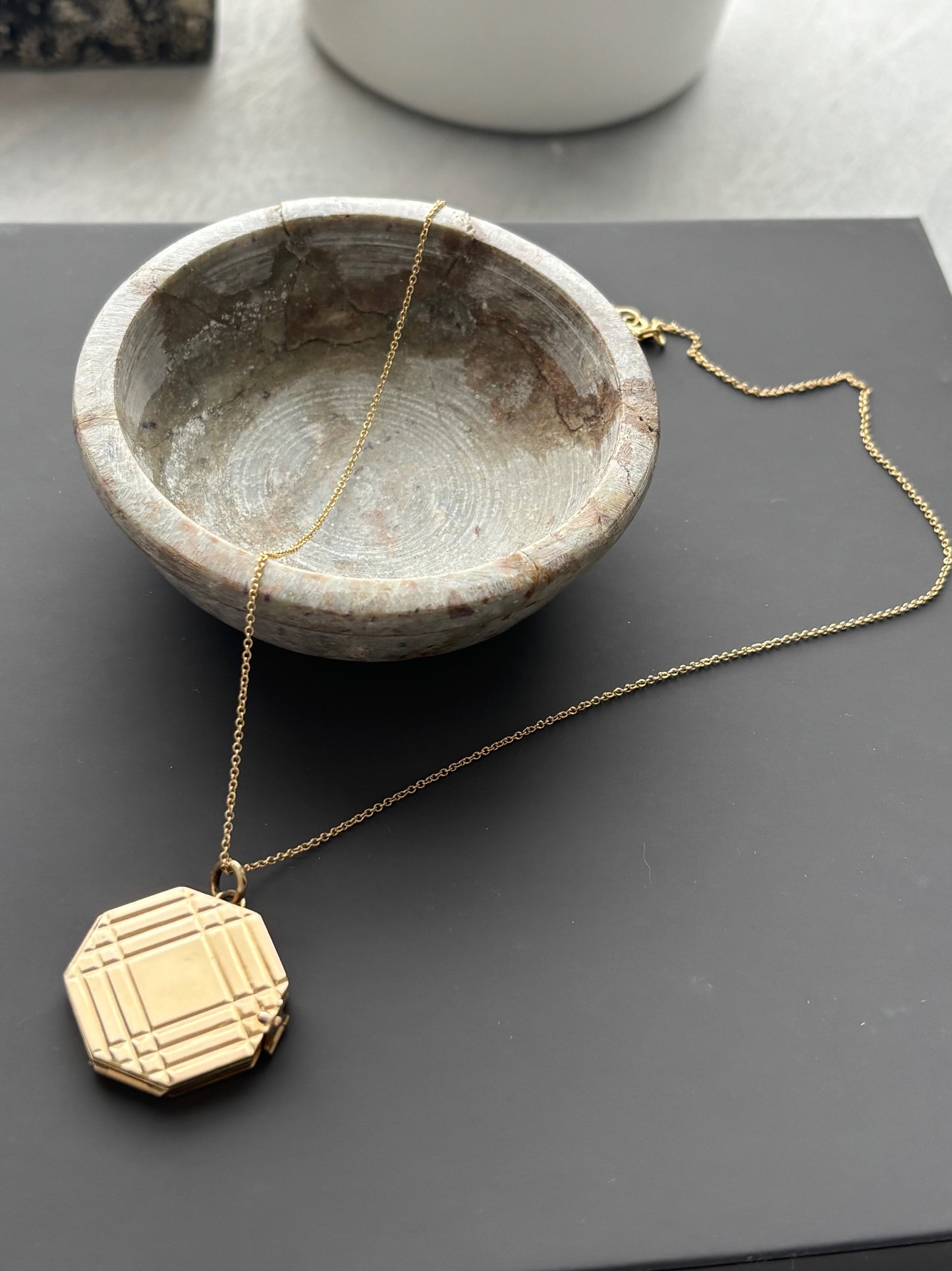 14k Mini Curb Chain and 4 way folding Pendant