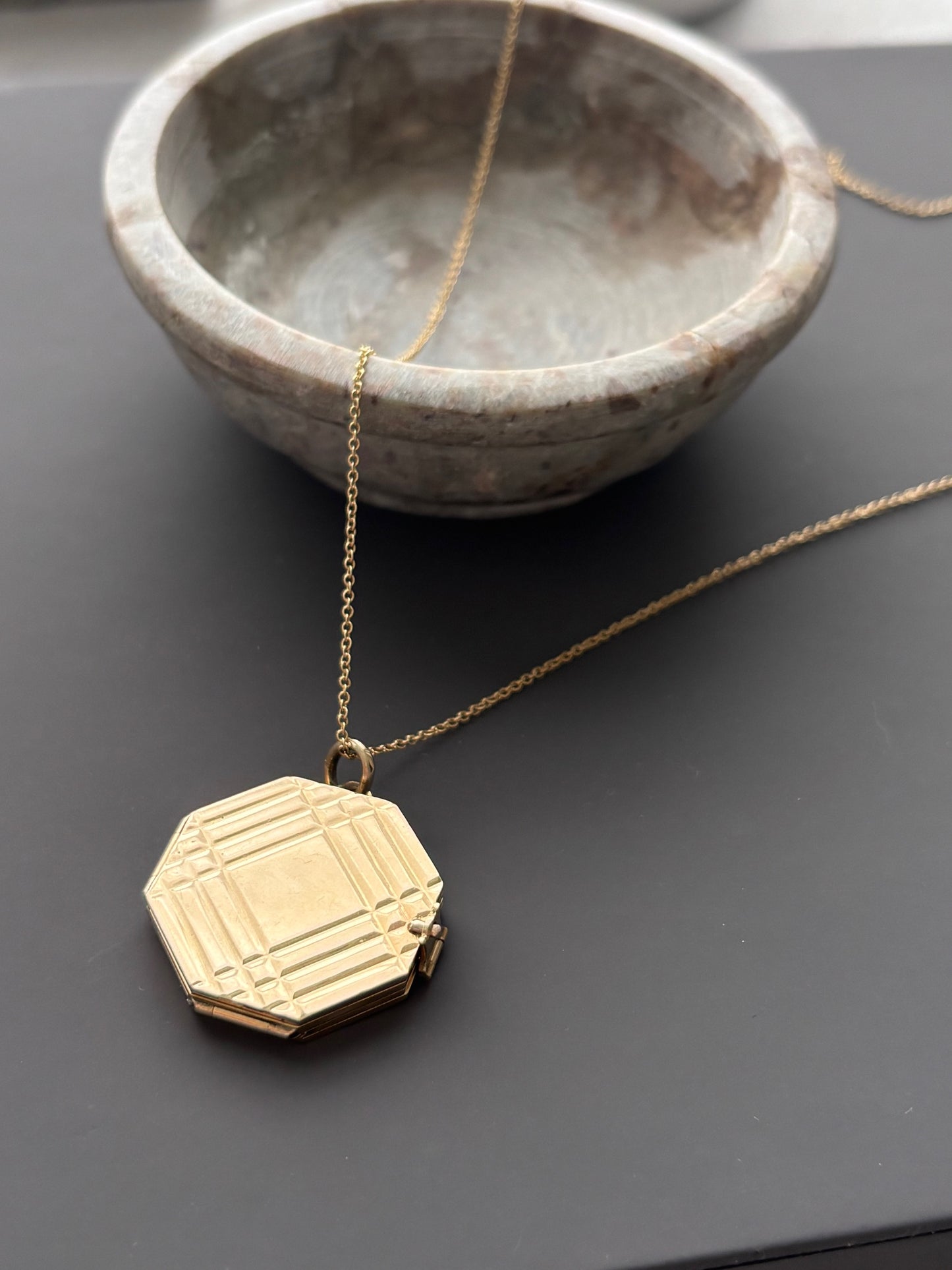14k Mini Curb Chain and 4 way folding Pendant