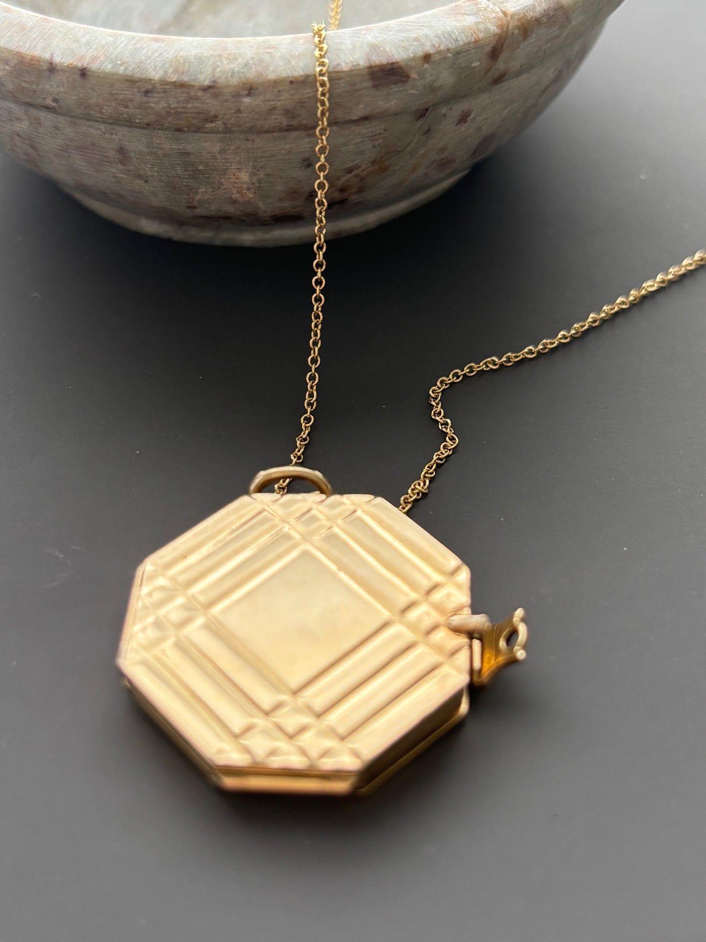 14k Mini Curb Chain and 4 way folding Pendant