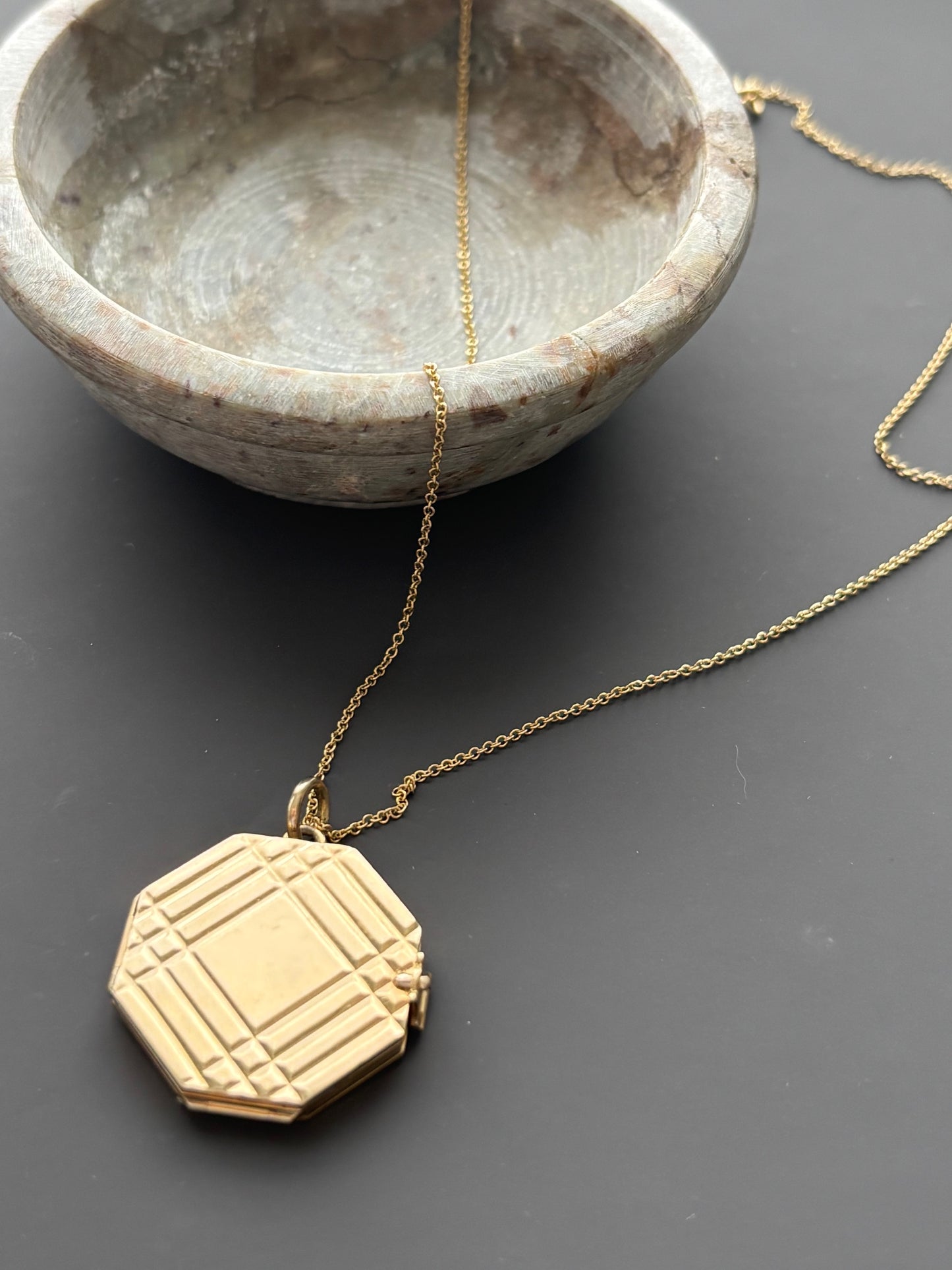 14k Mini Curb Chain and 4 way folding Pendant