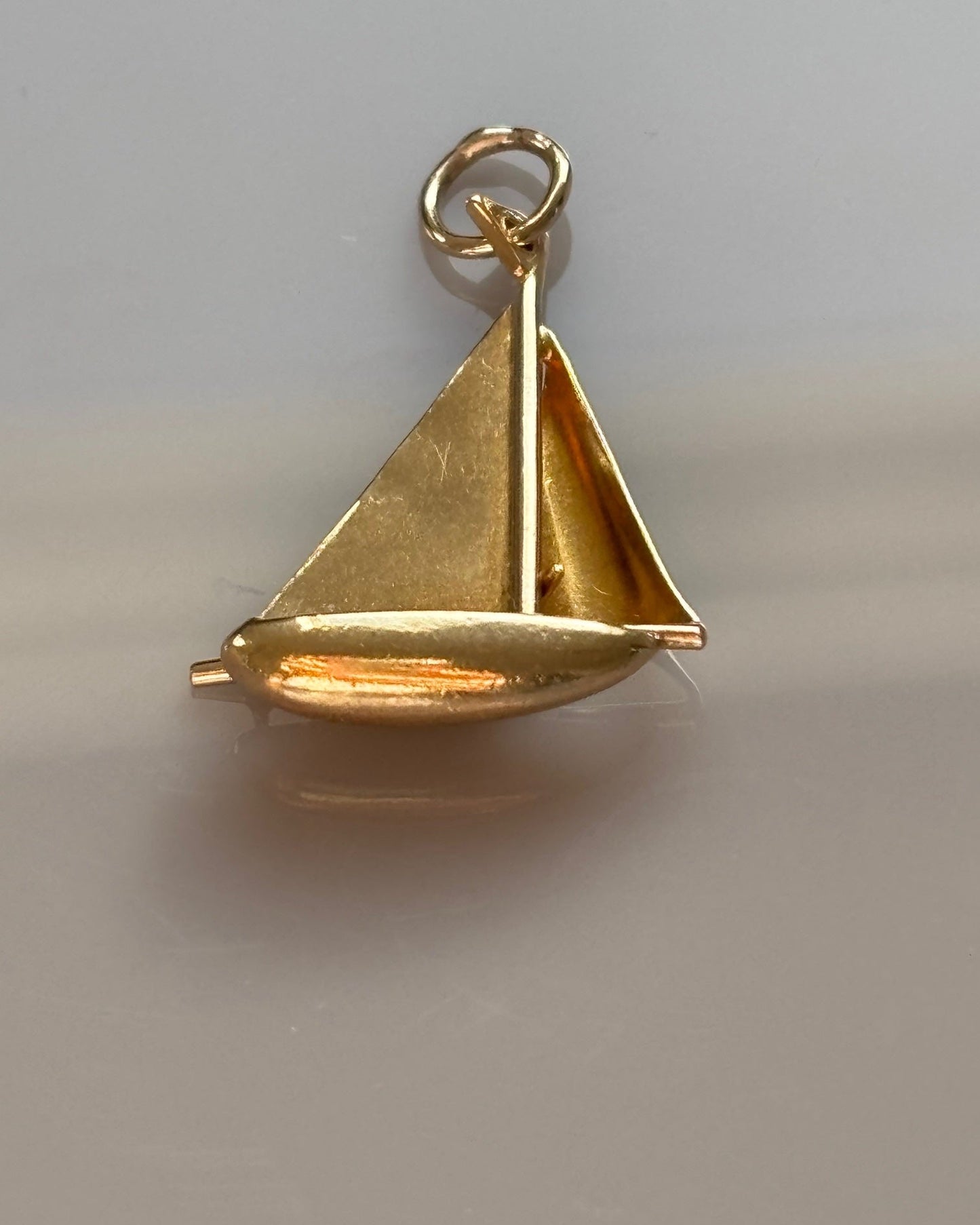 9k Gold Sailboat Charm Pendant