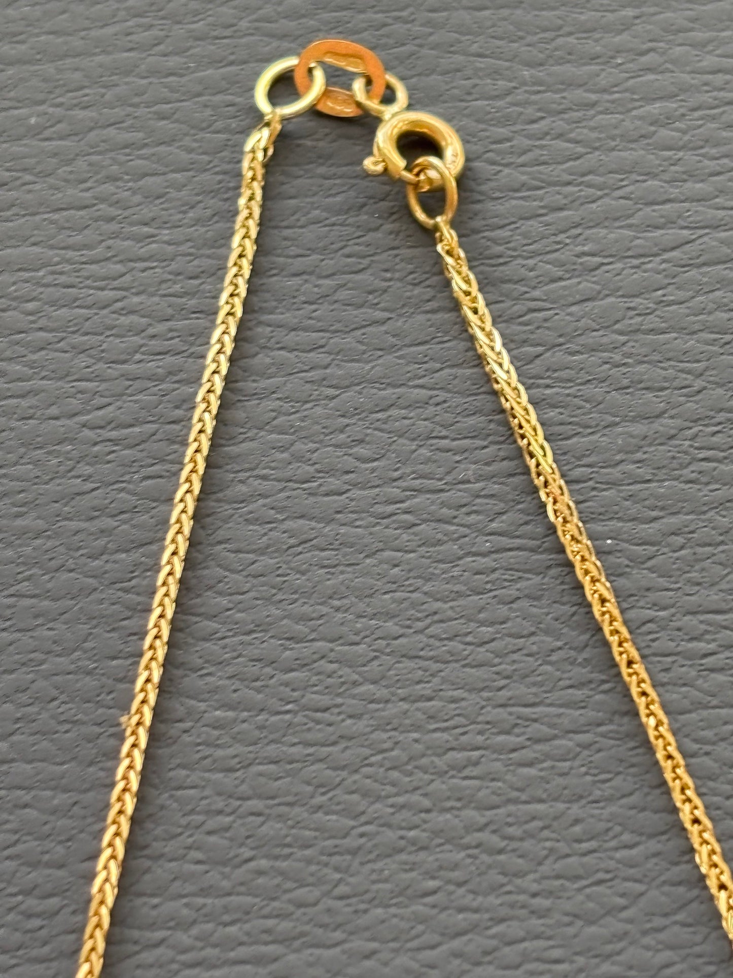 Vintage 18k Gold Herringbone Link Chain Necklace