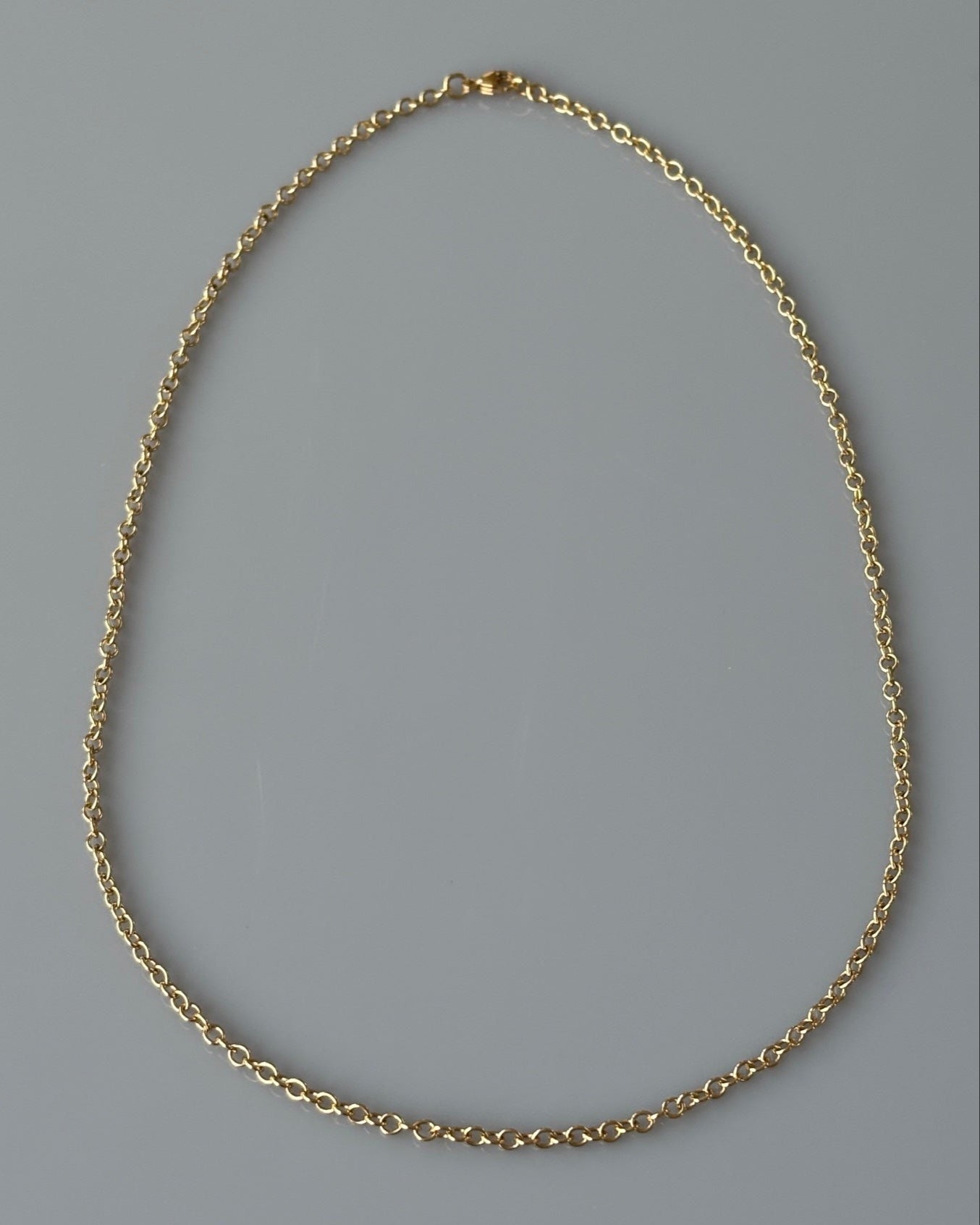 Vintage 18k Gold Rolo Style Chain Necklace