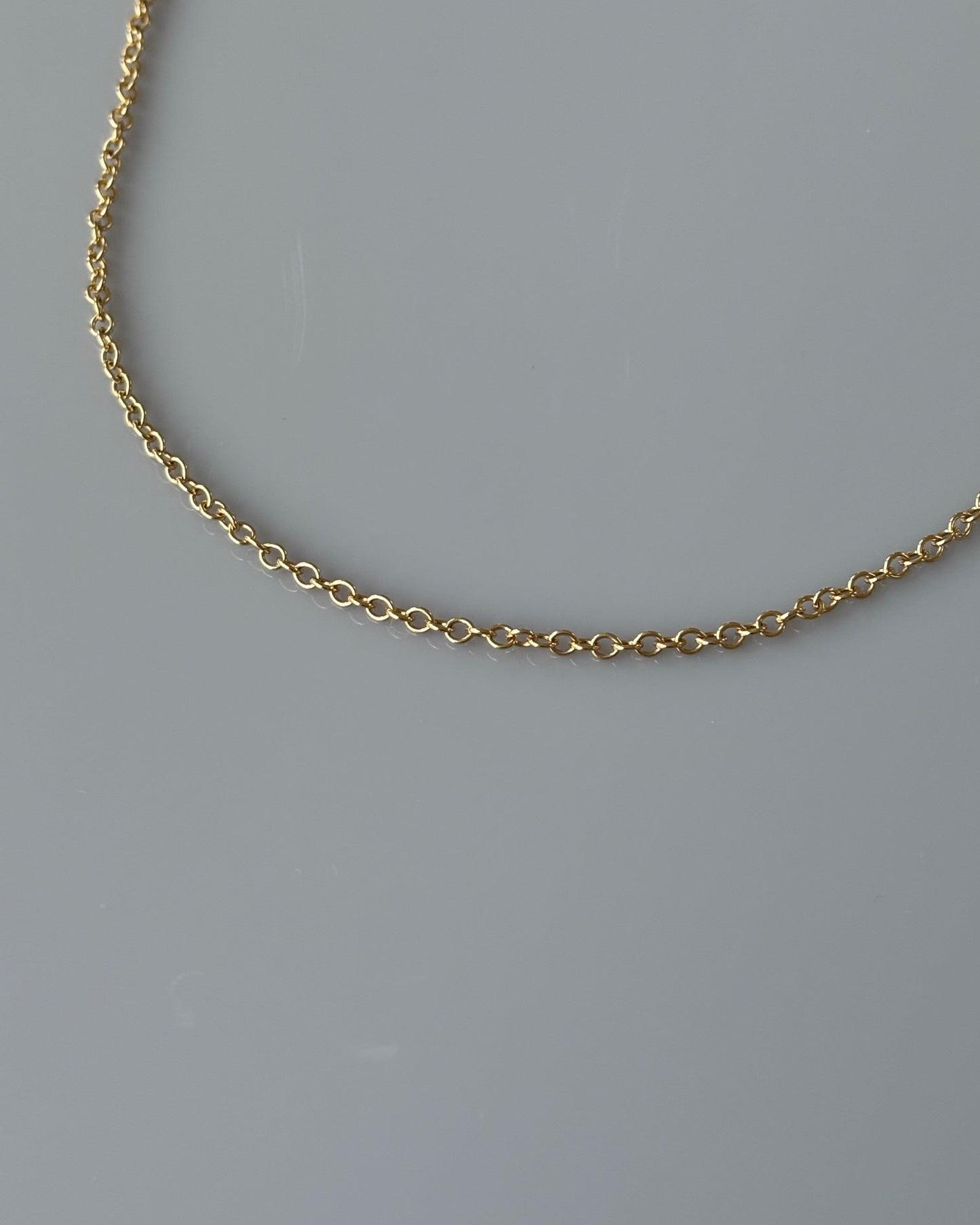 Vintage 18k Gold Rolo Style Chain Necklace