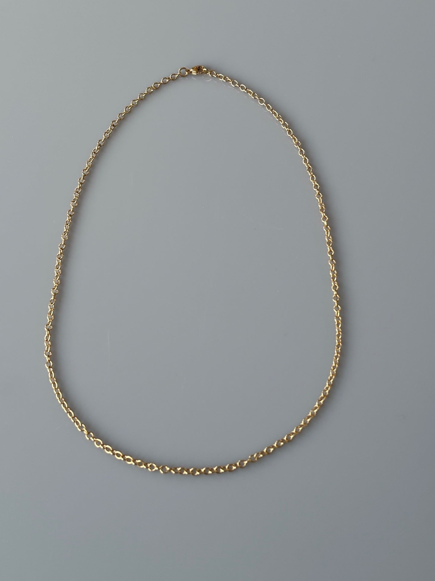 Vintage 18k Gold Rolo Style Chain Necklace