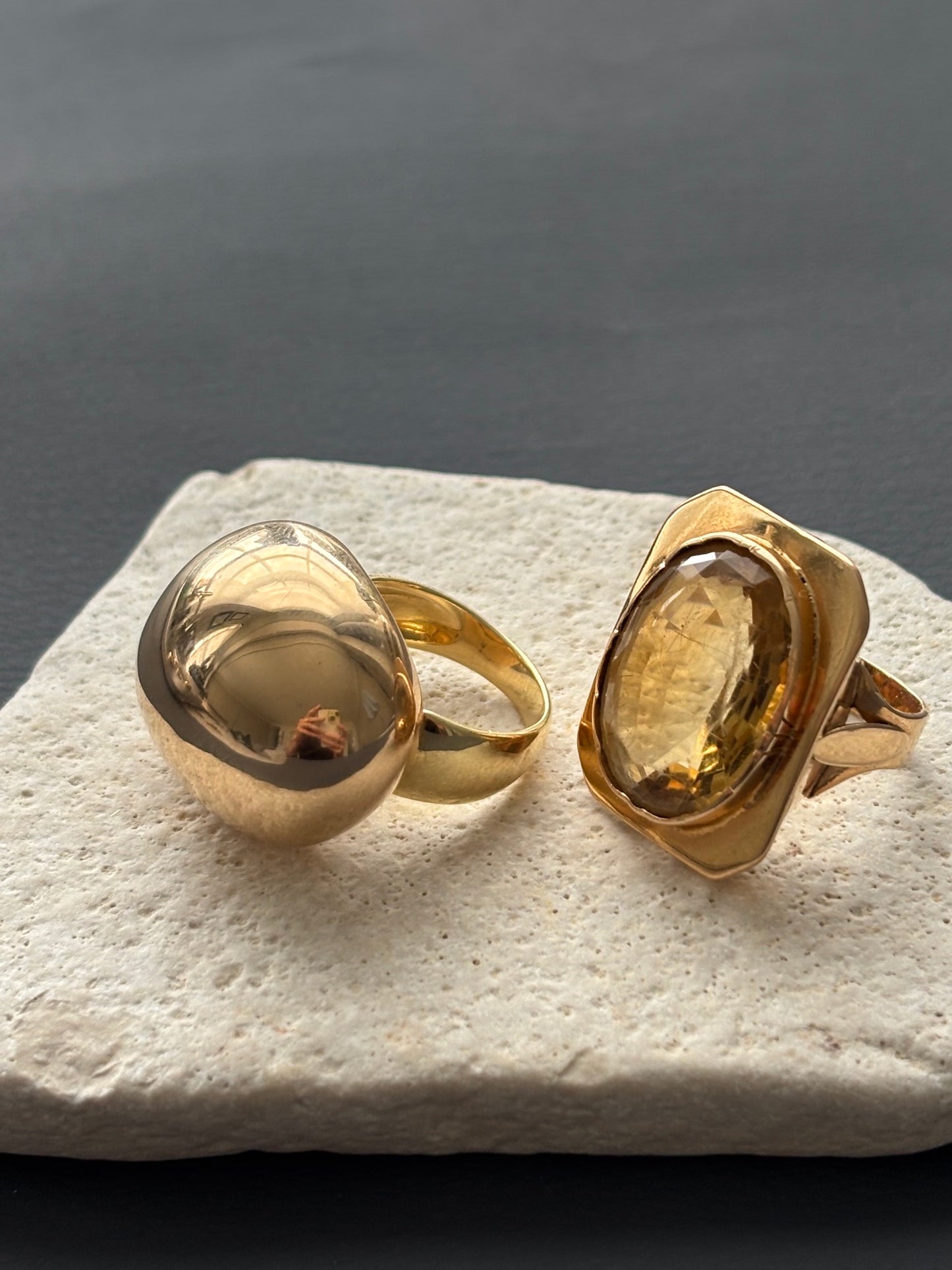 Stunning 18k Gold Italian Bombe Ring