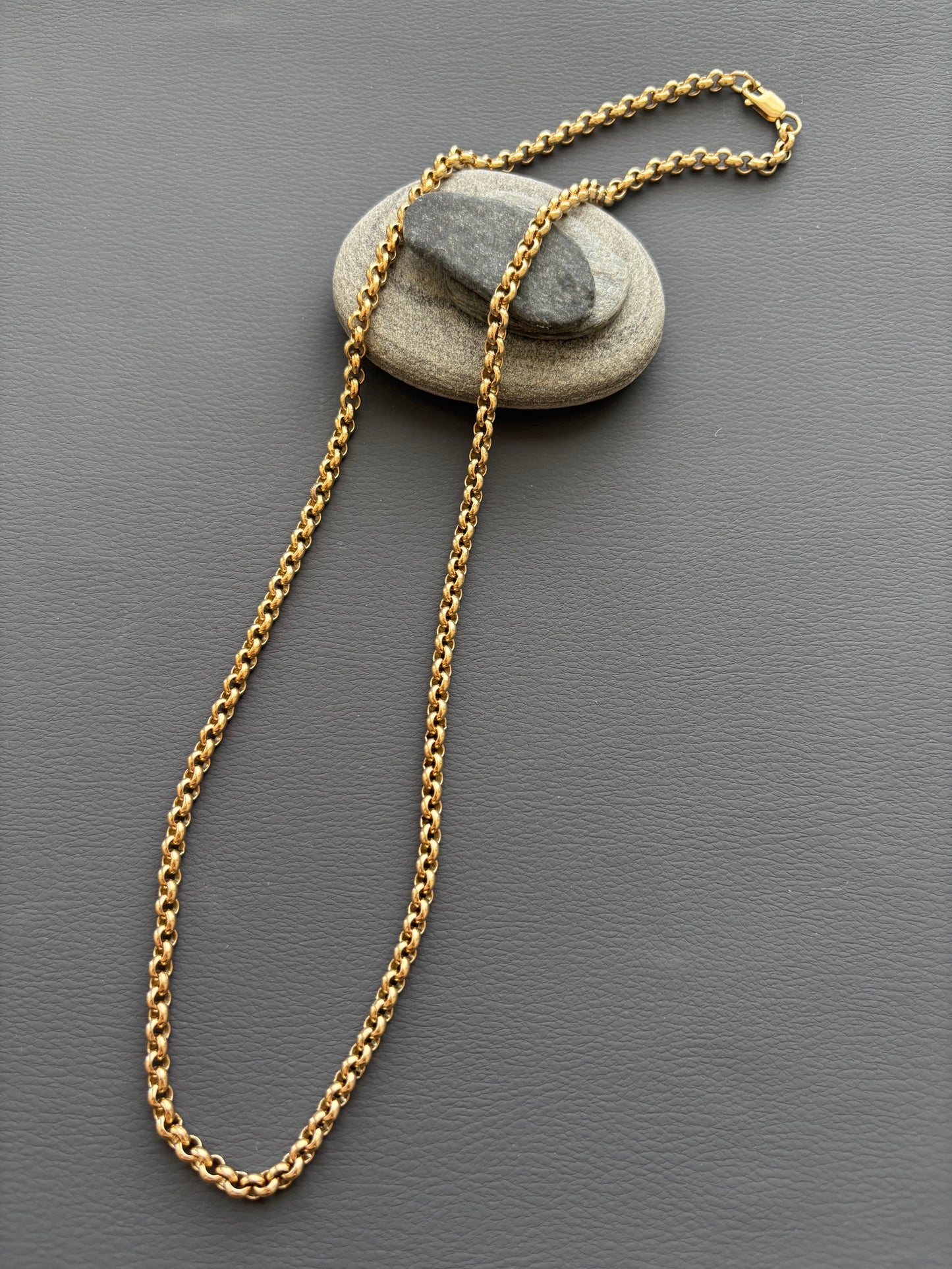 Vintage 9k Gold Belcher / Rolo Chainn Necklace