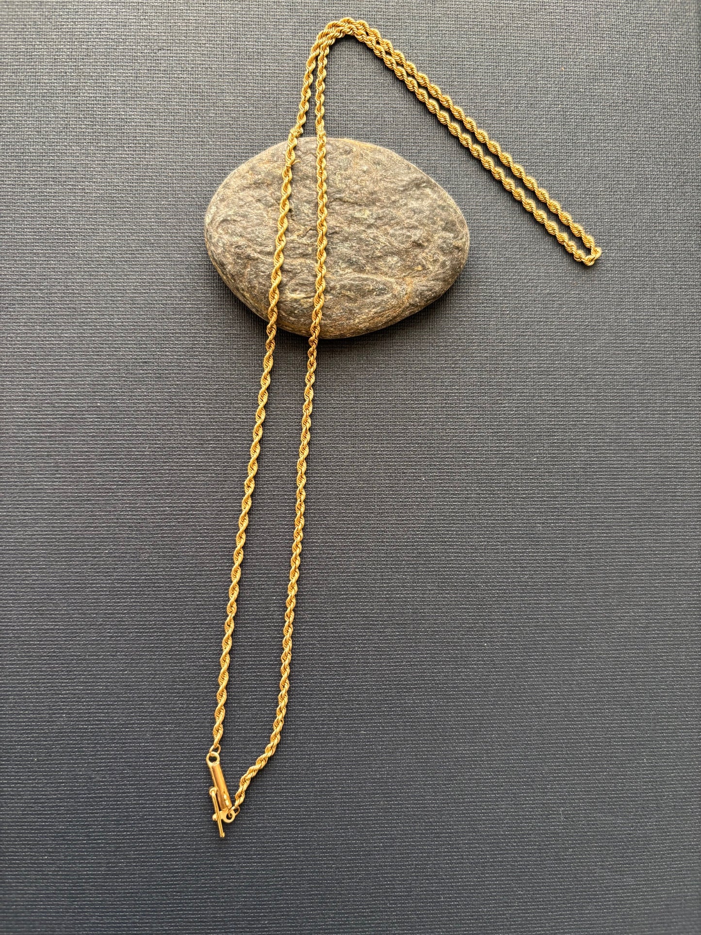 Vintage 14k Gold Rope Chain w/ Barrel Clasp