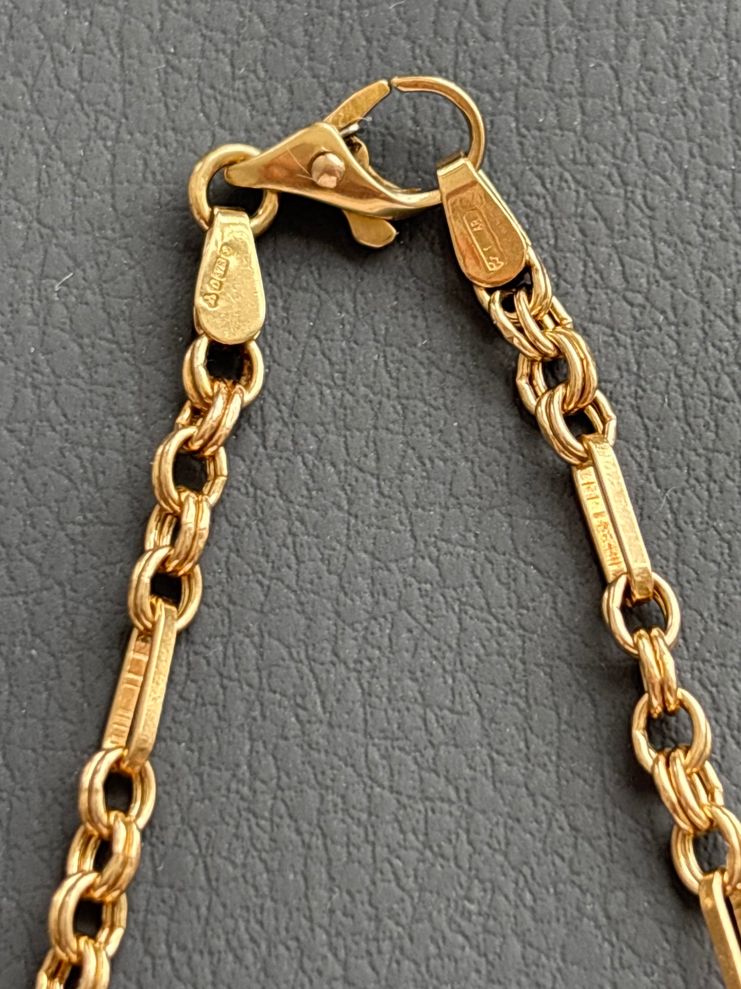 9k Gold Trombone & Rolo Link Chain