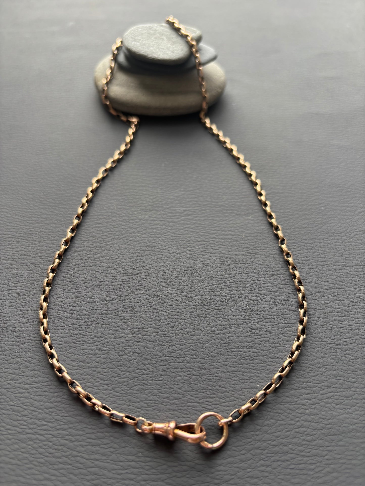 9k Gold Guard Chain Necklace with Dog Clip