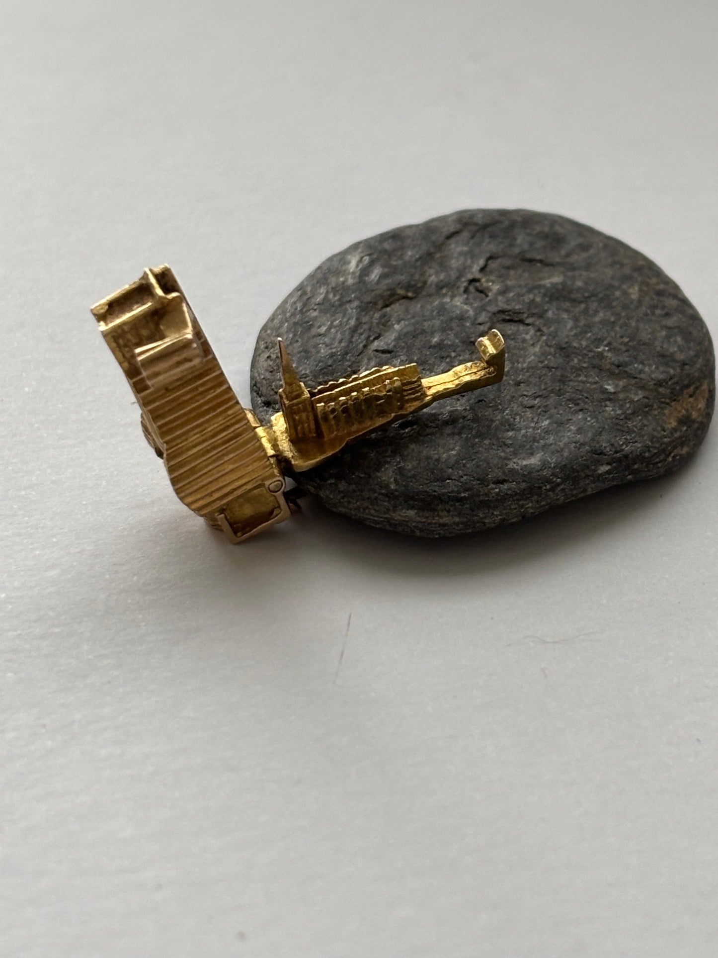 Vintage 9k Gold Cathedral Charm Pendant 1963