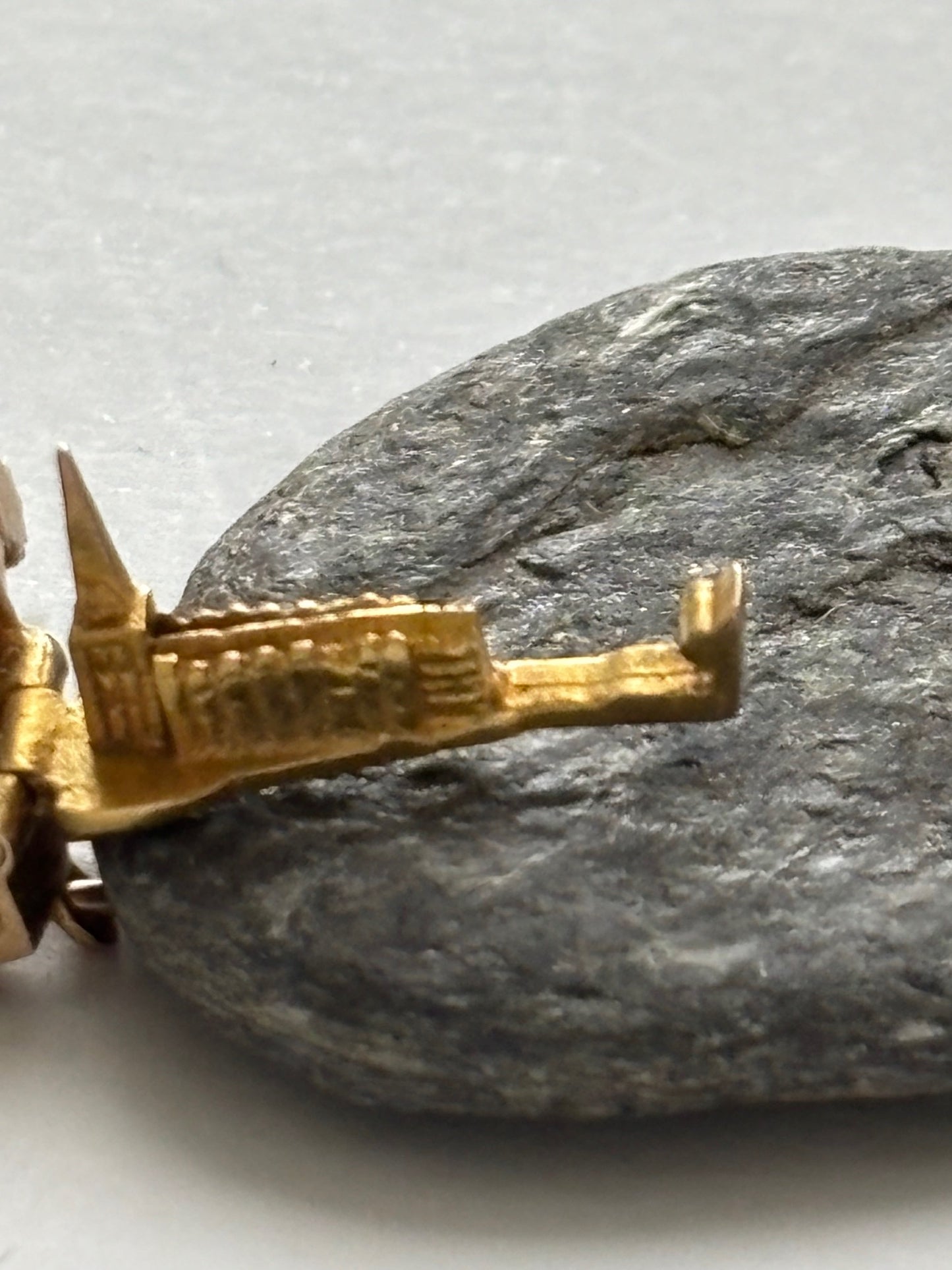 Vintage 9k Gold Cathedral Charm Pendant 1963