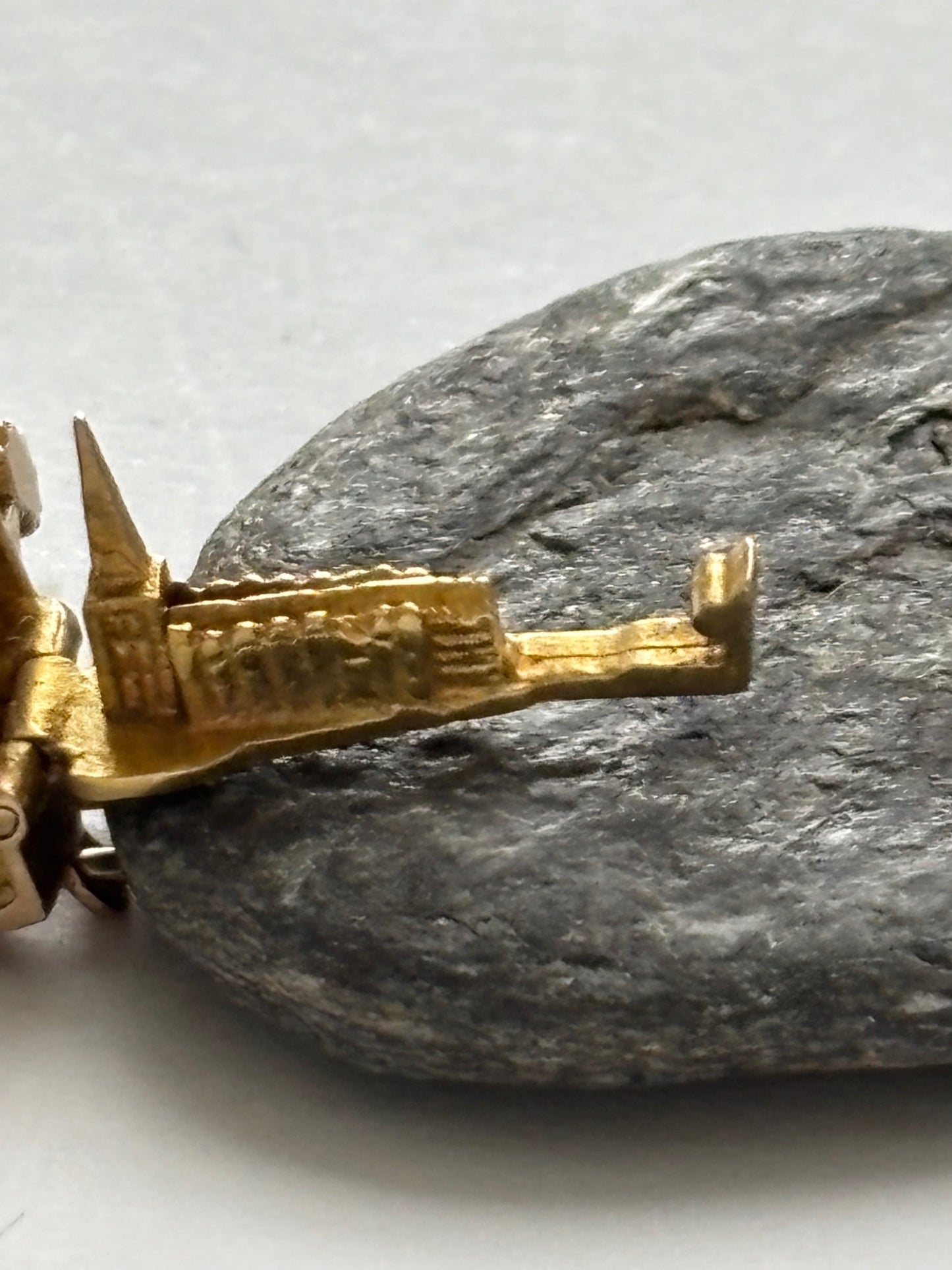 Vintage 9k Gold Cathedral Charm Pendant 1963