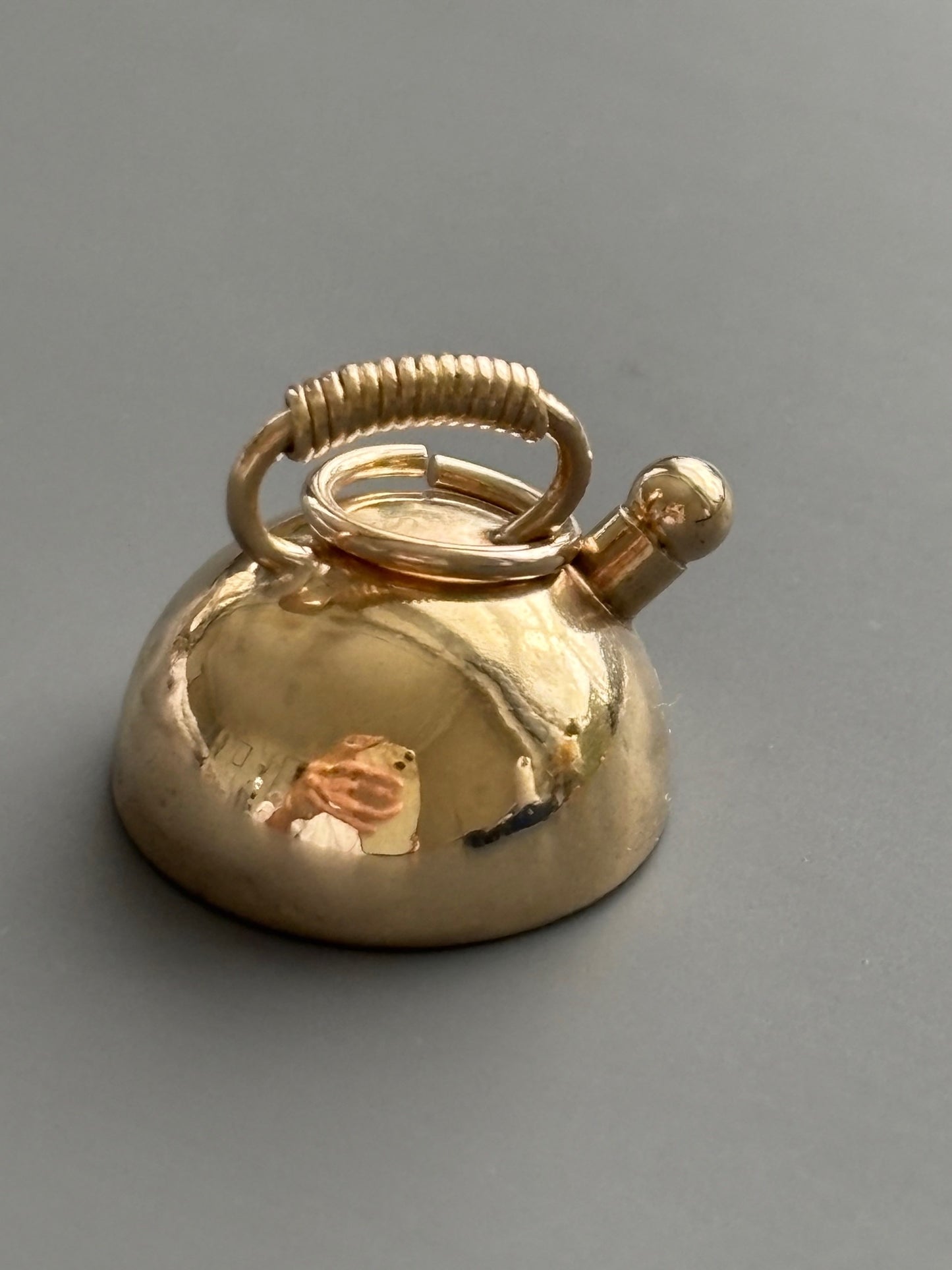 Vintage 9k Gold Tea Kettle Charm / Pendant