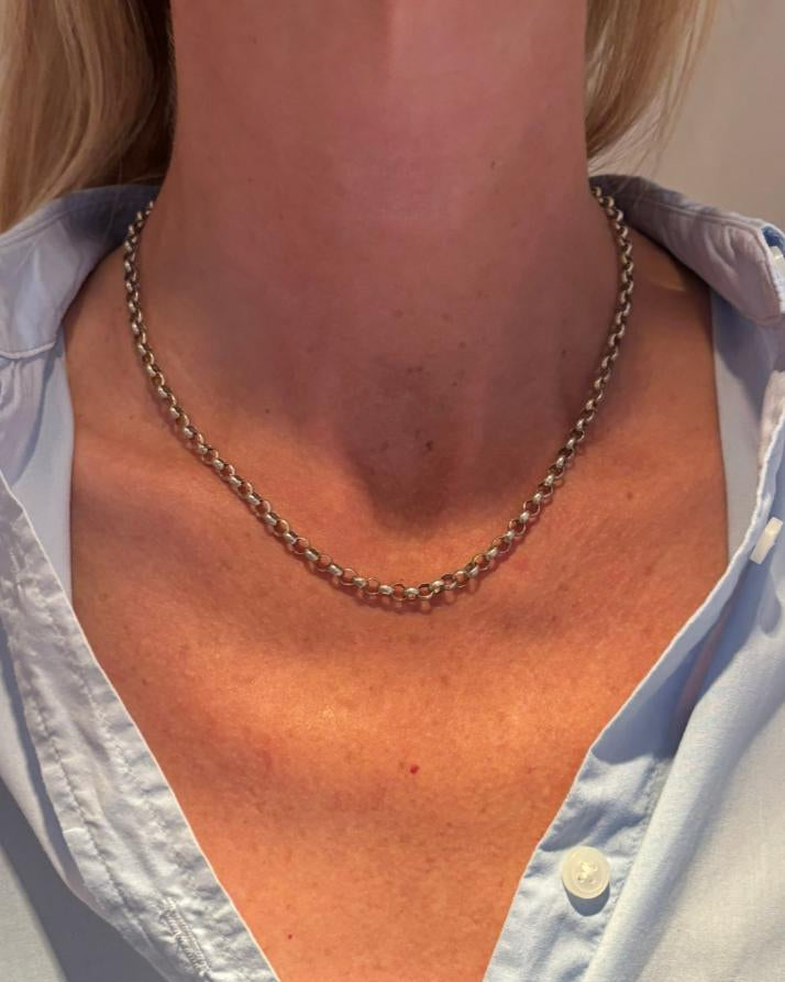 Gorgeous Sterling Silver Belcher Style Chain