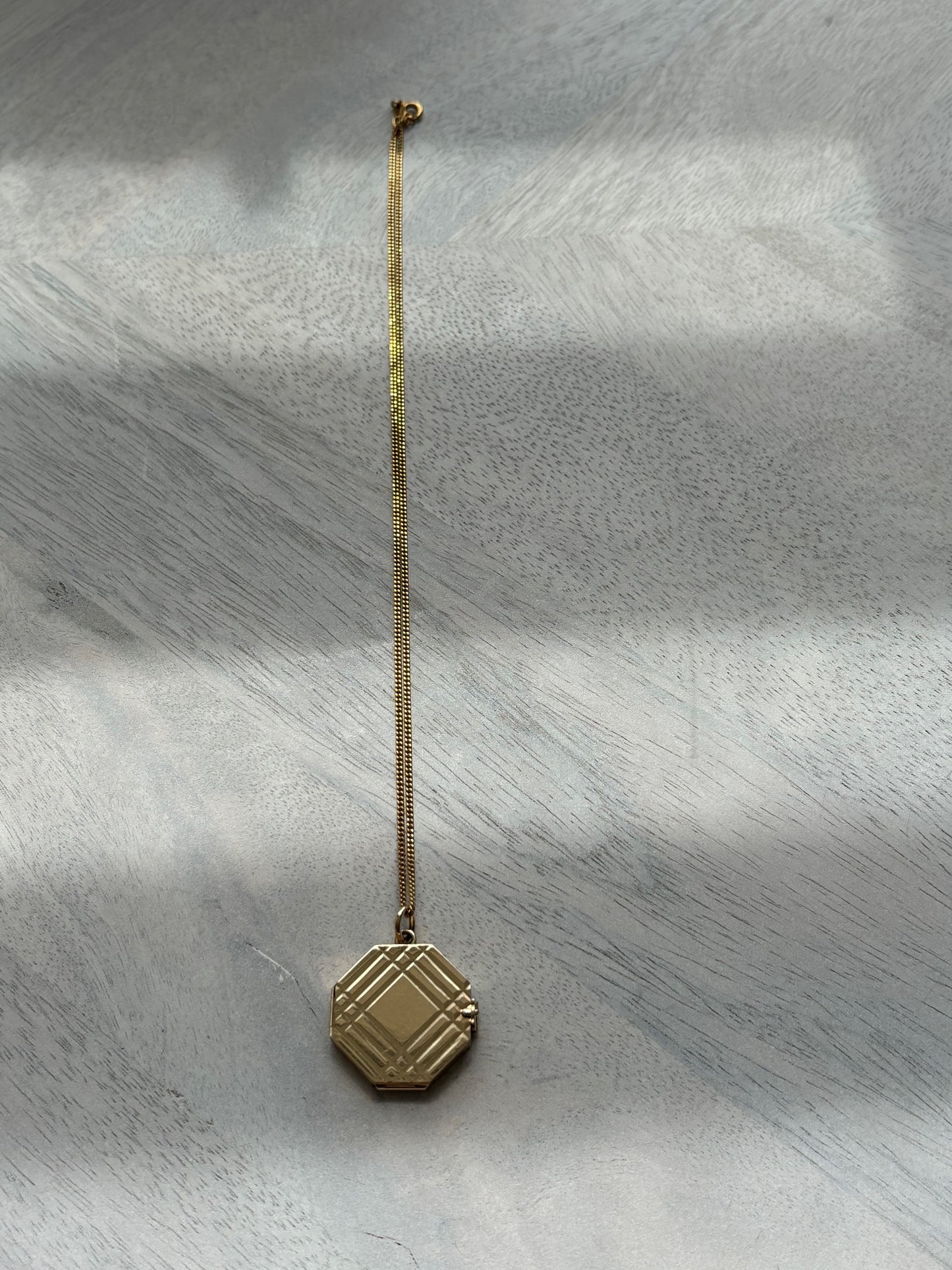 14k Mini Curb Chain and 4 way folding Pendant