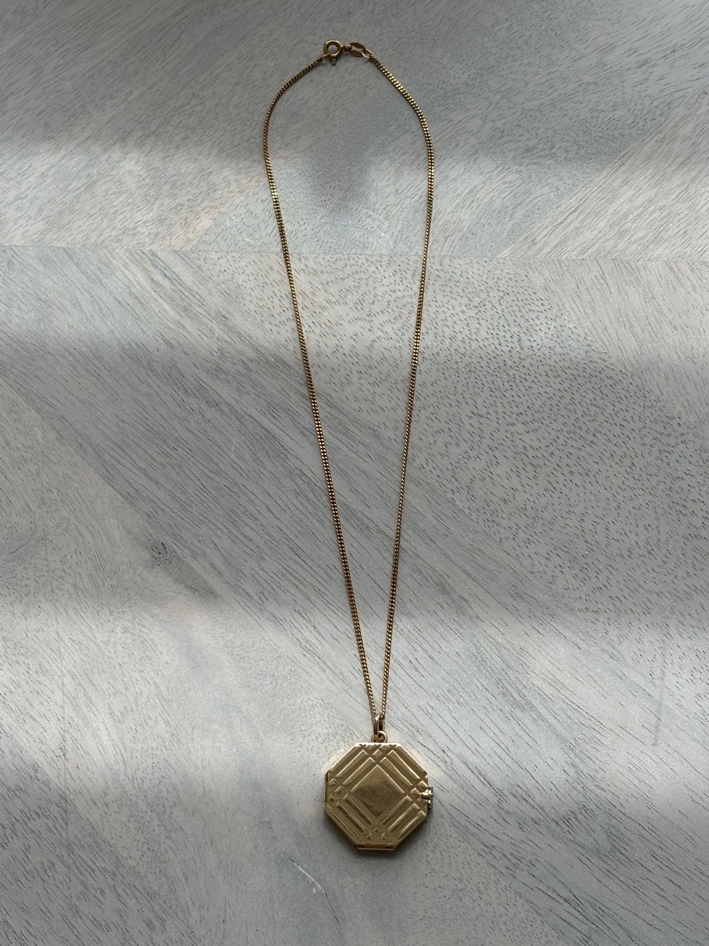 14k Mini Curb Chain and 4 way folding Pendant