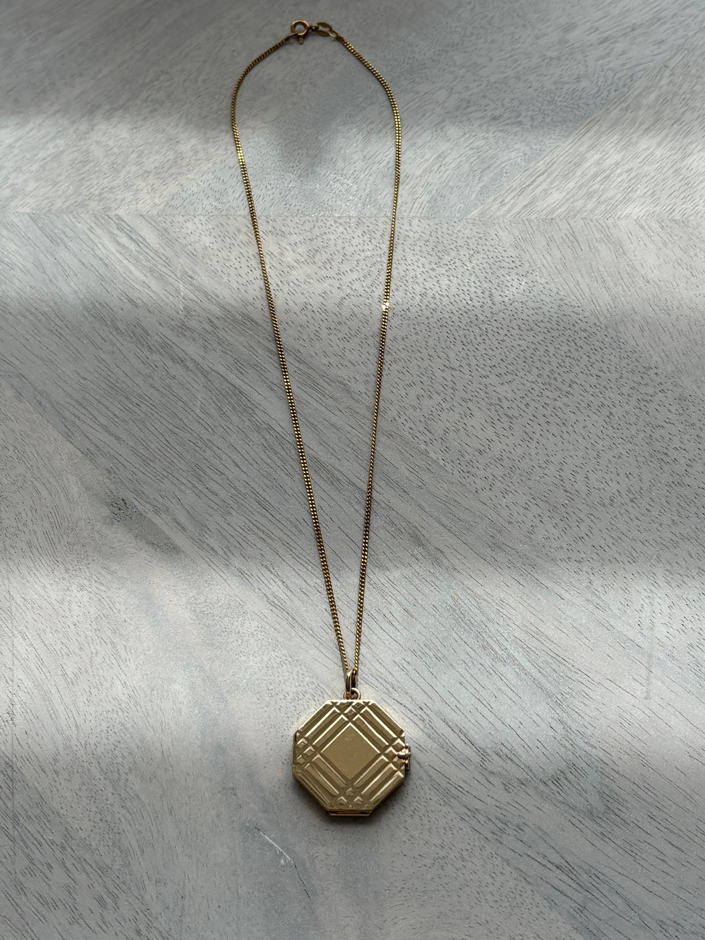 14k Mini Curb Chain and 4 way folding Pendant