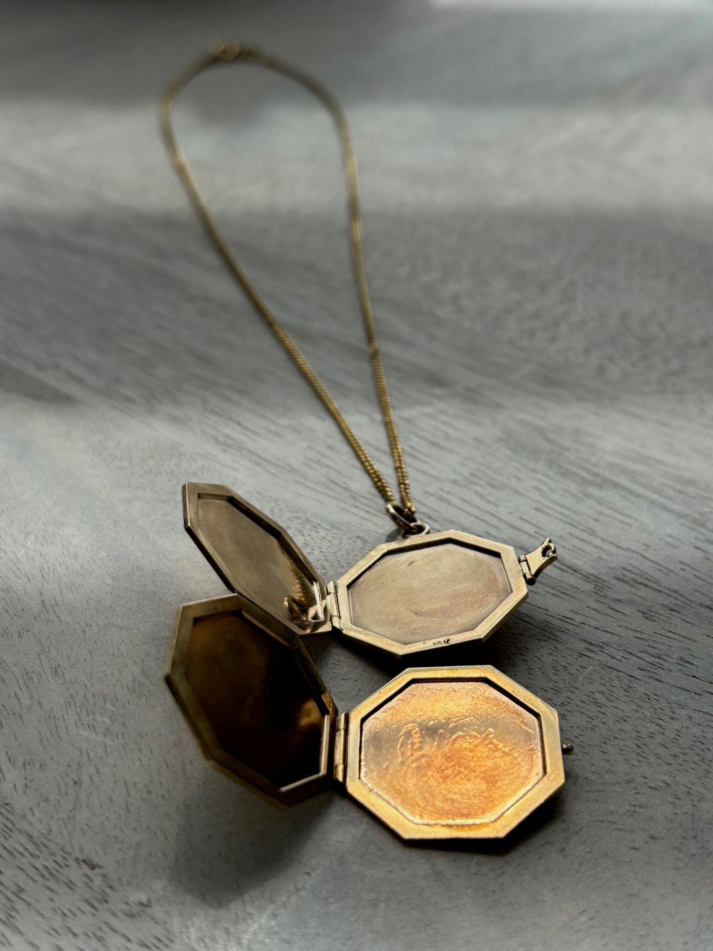 14k Mini Curb Chain and 4 way folding Pendant