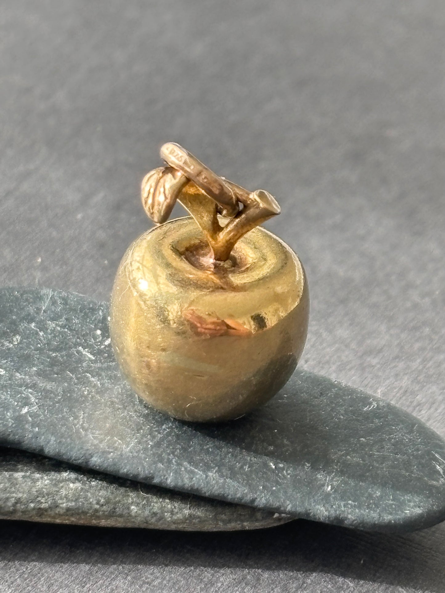 Vintage 9k Gold Apple Charm