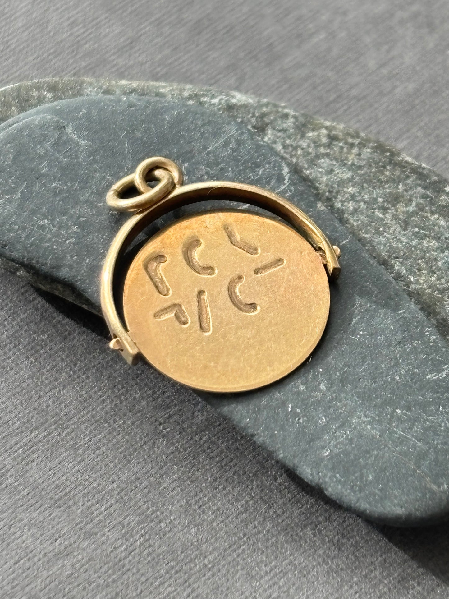 Vintage 9k Gold “I Love You” Spinner Charm