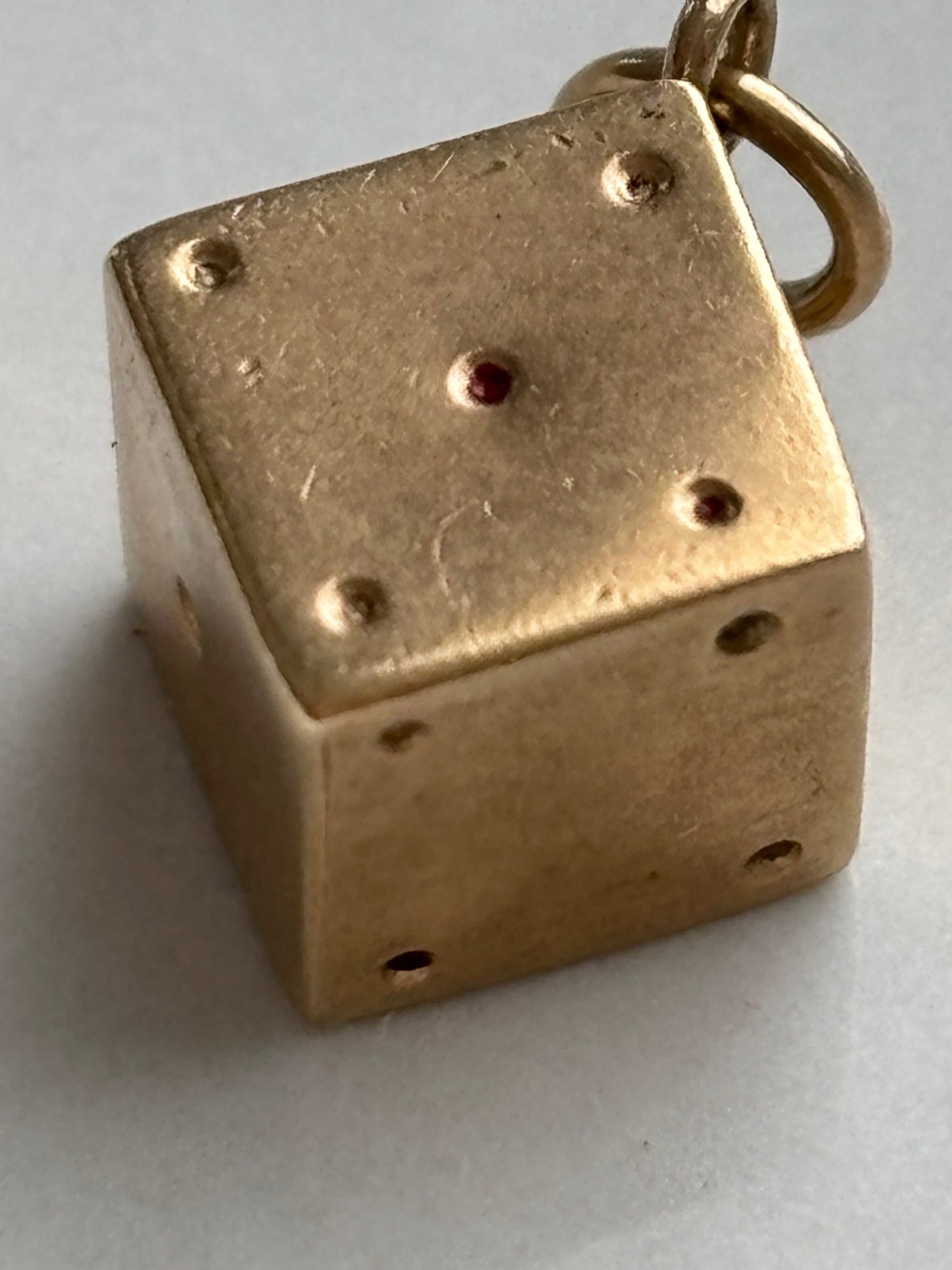 9k Gold Lucky Dice Charm