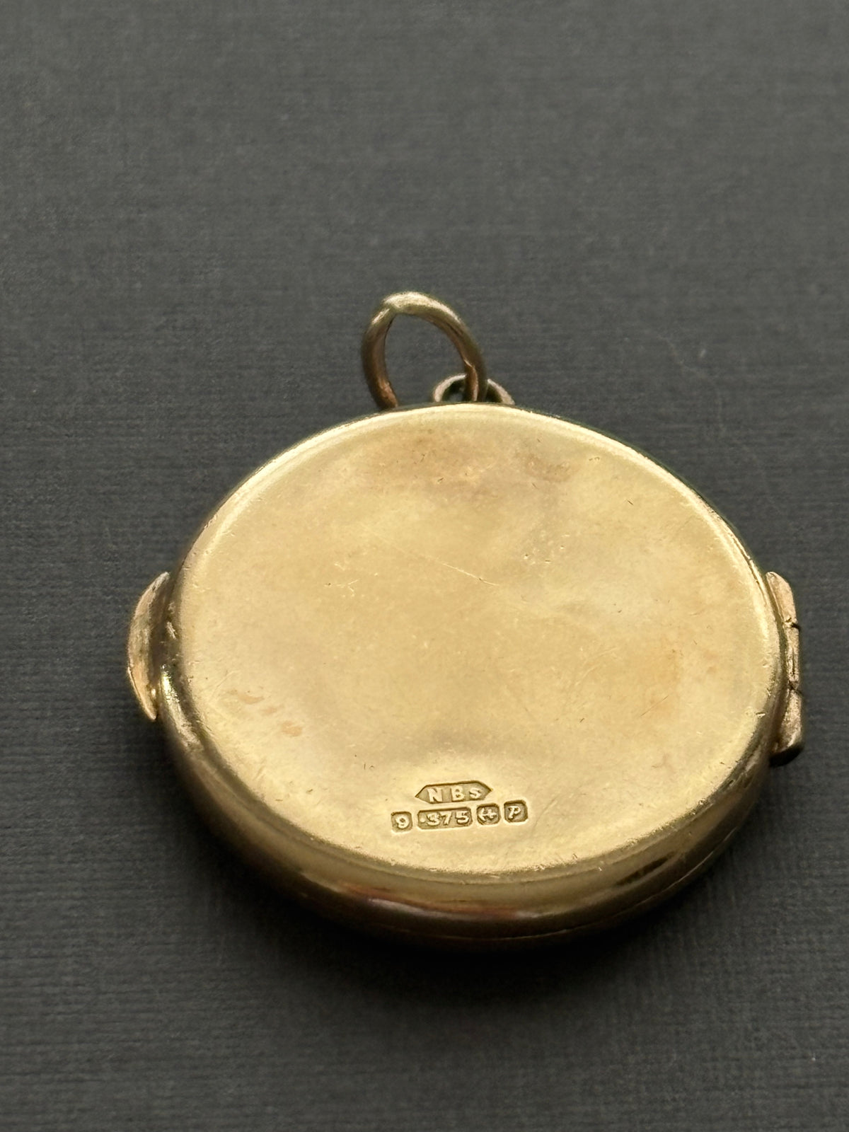 Vintage 9k Gold Engraved Locket Charm