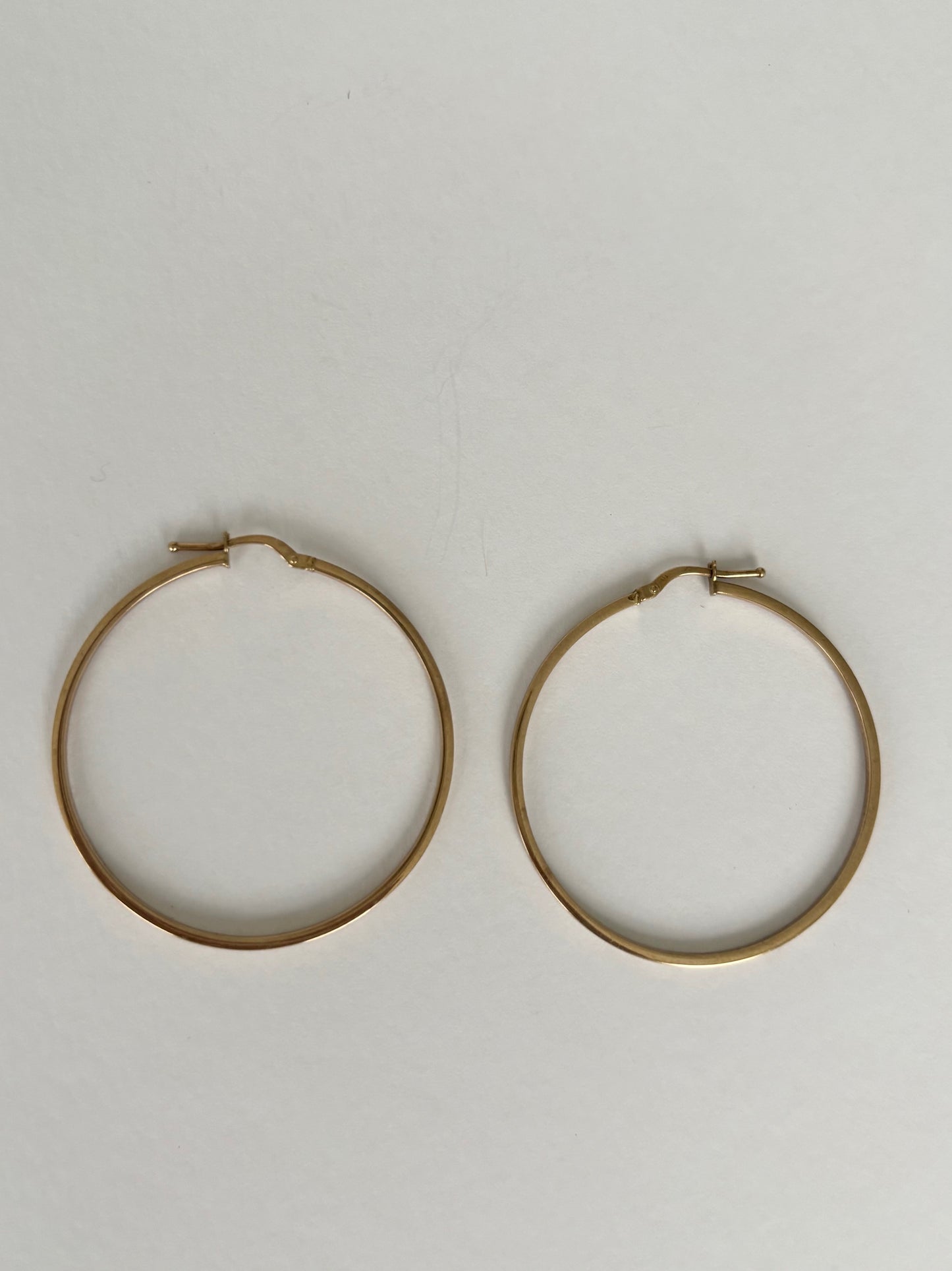 Vintage Italian 9k Gold Hoop Earrings