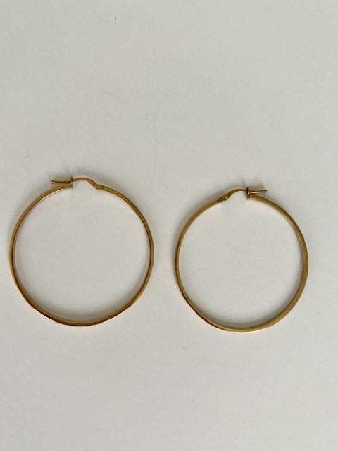 Vintage 90's 9k Gold Hoop Earrings