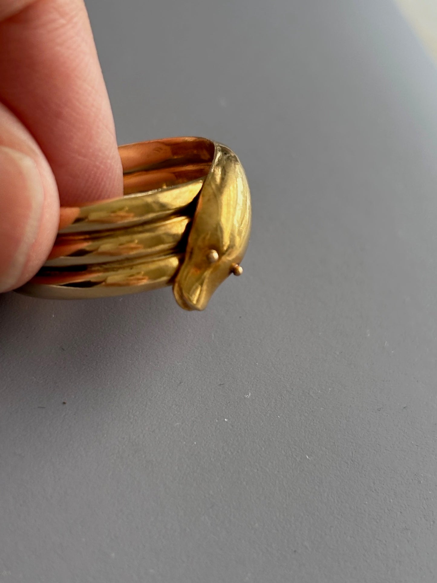 Antique British 18k 18ct Gold Snake Ring