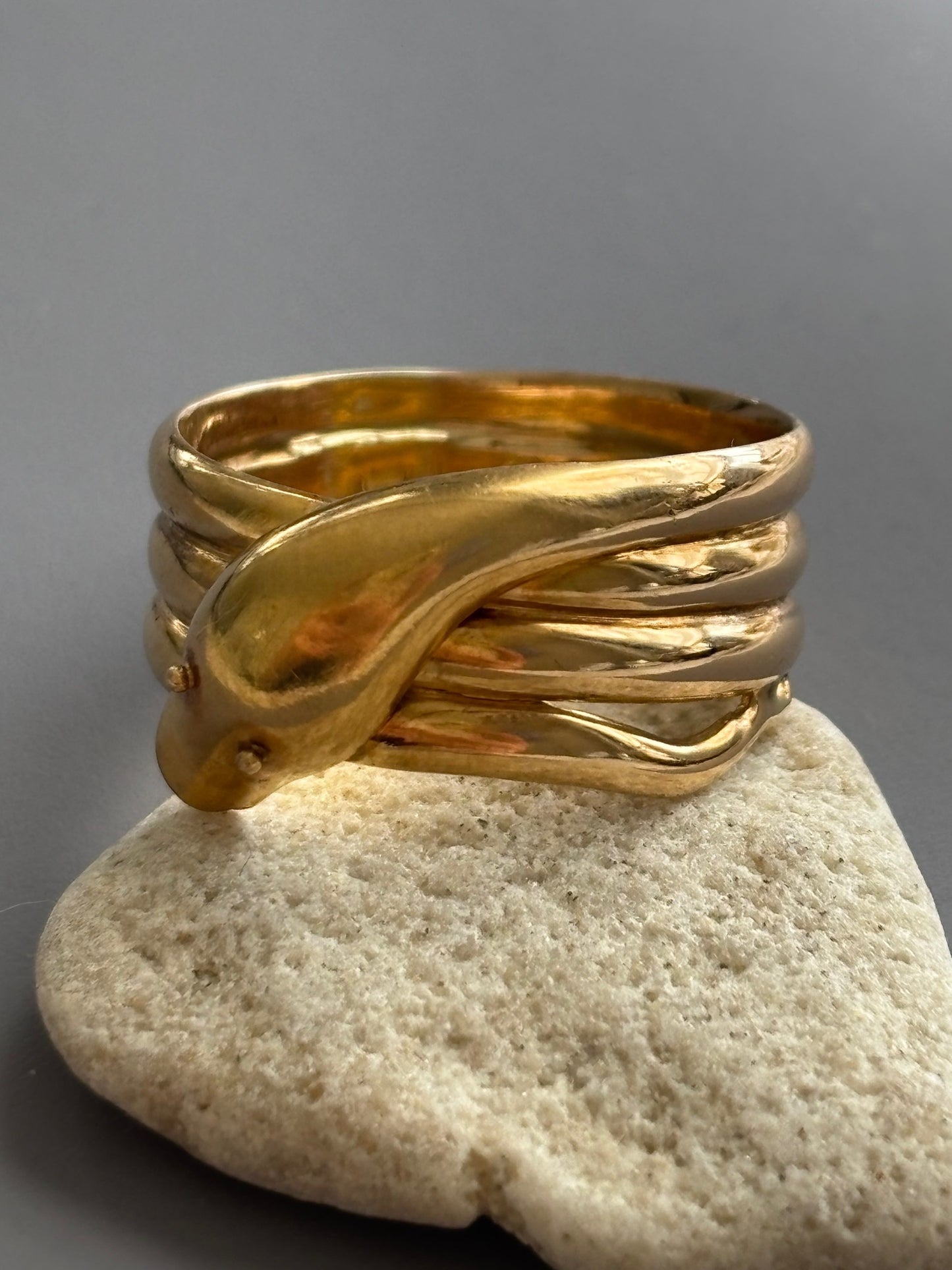 Antique British 18k 18ct Gold Snake Ring