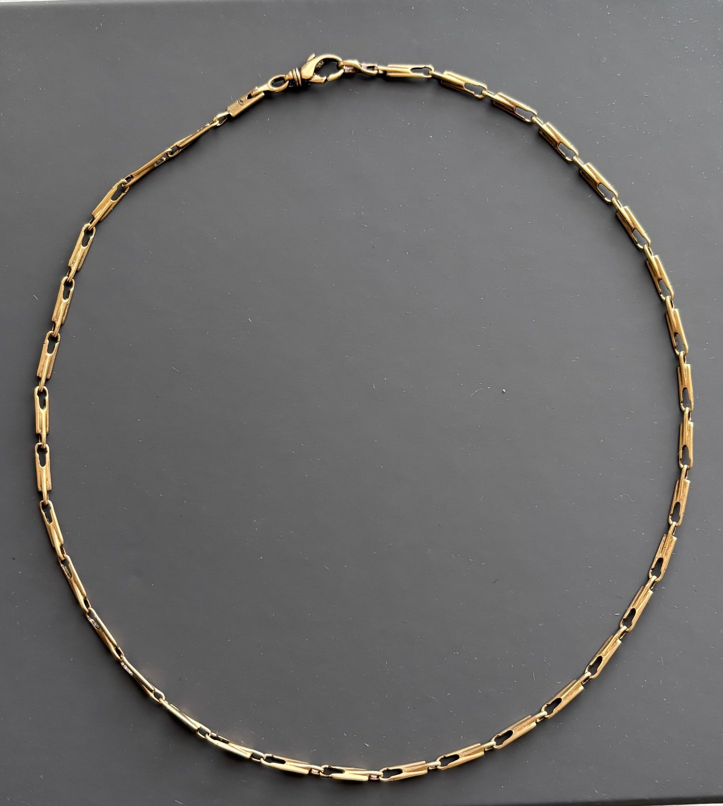 9k Gold Paper Clip Link Vintage Chain