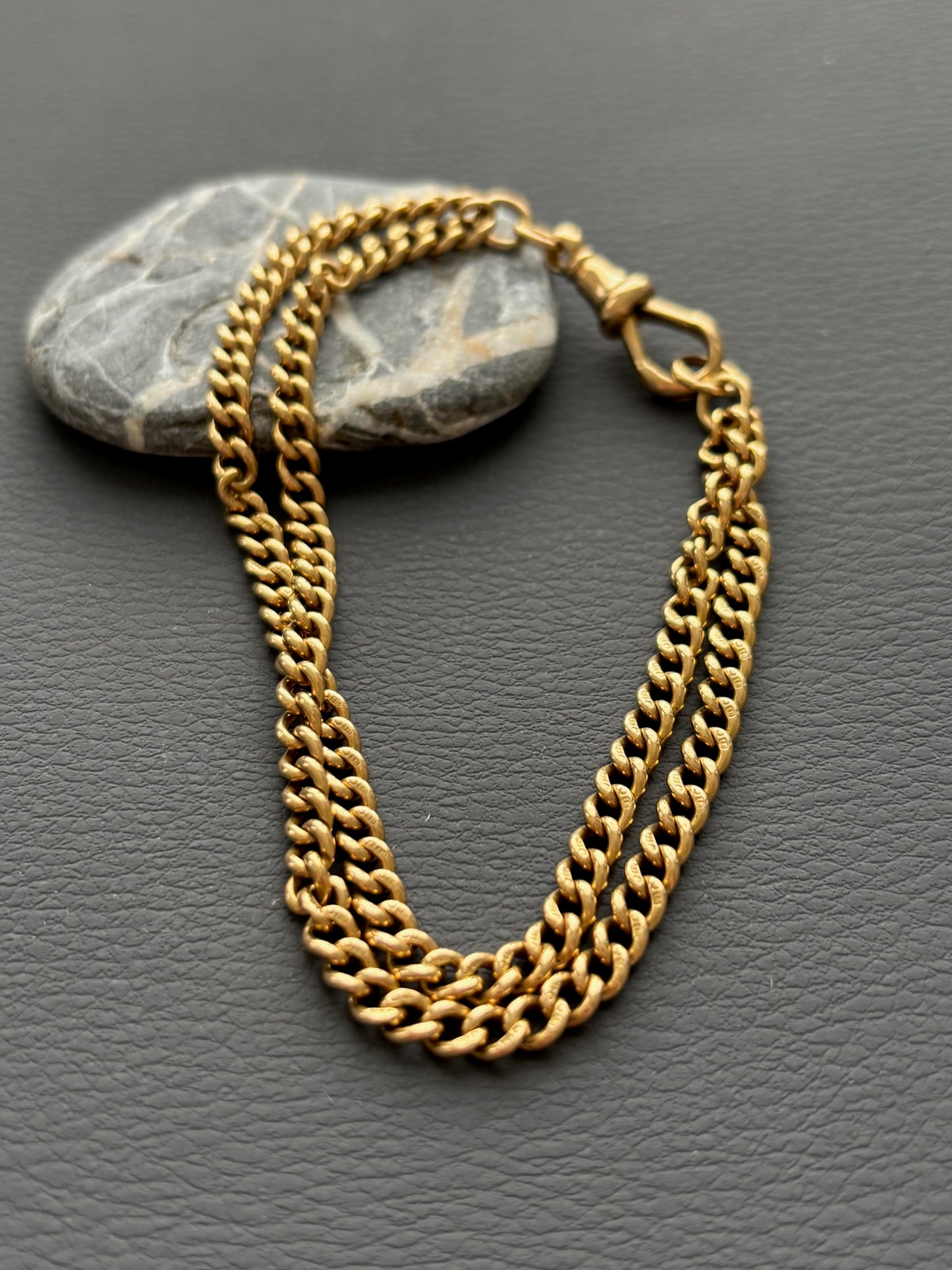 Antique 18k Gold Double Chain Bracelet