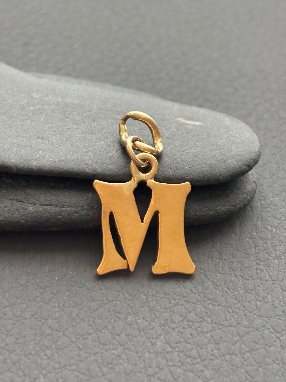 Vintage 9k Gold Letter M Charm