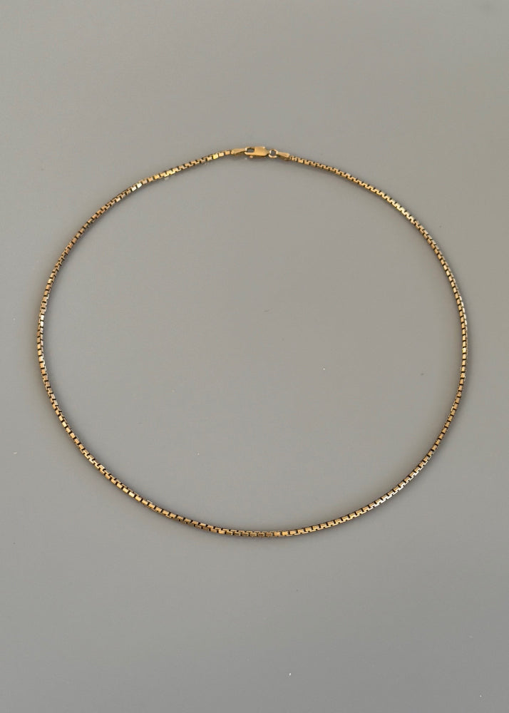 9k / 9ct Vintage Solid Gold Box Chain