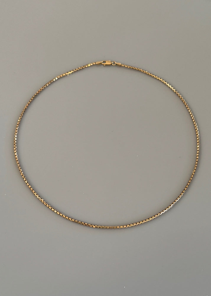 9k / 9ct Vintage Solid Gold Box Chain