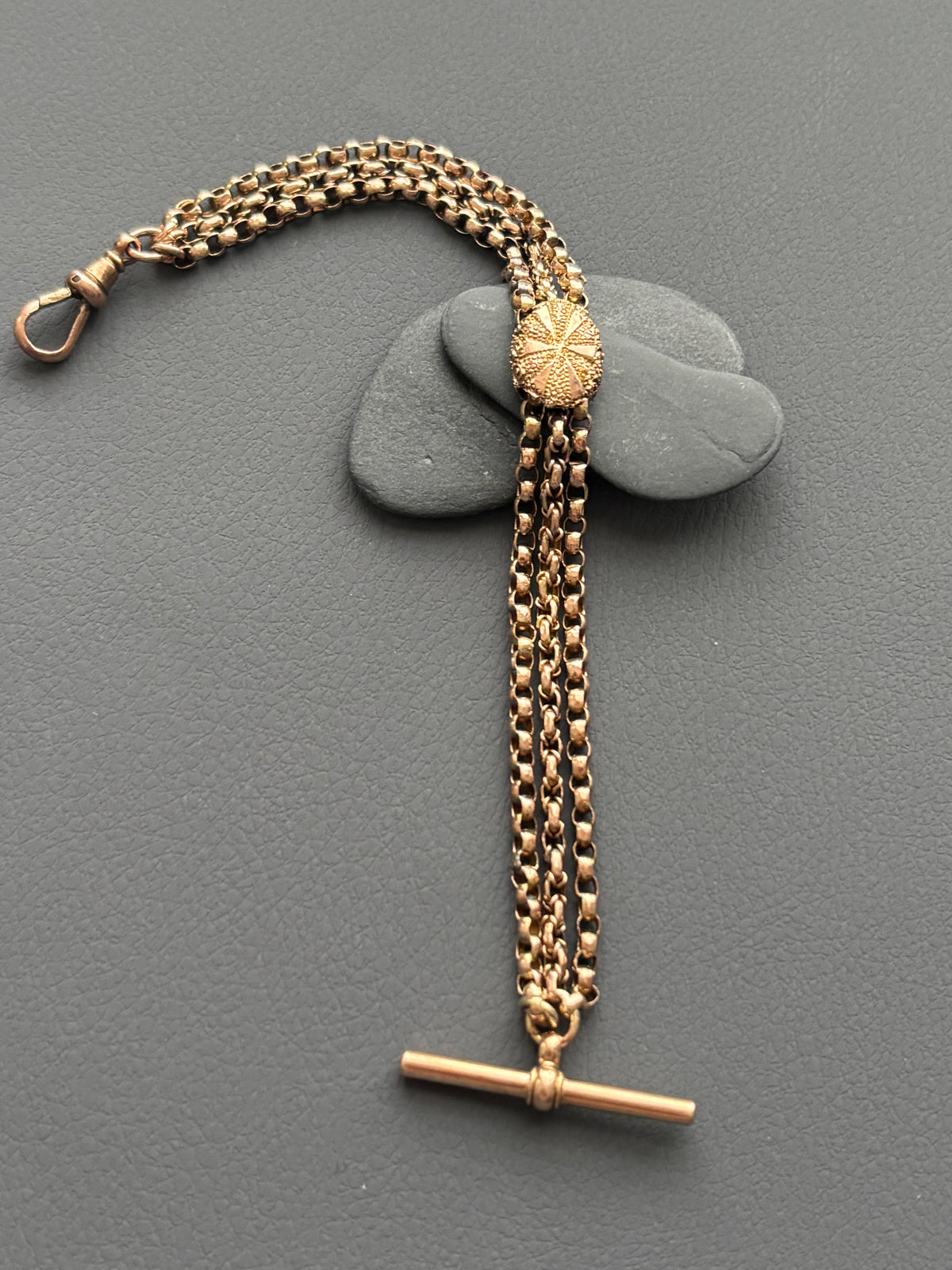 Vintage 9k Gold Multi-Chain T-Bar Extender