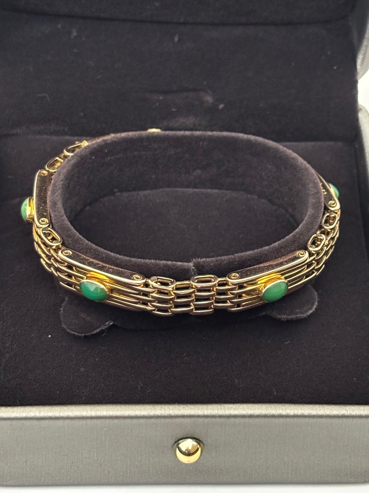 Gorgeous 15k Antique Bracelet w Turquoise Stones