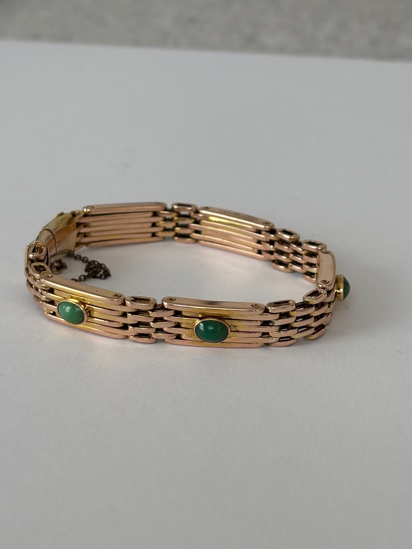 Gorgeous 15k Antique Bracelet w Turquoise Stones