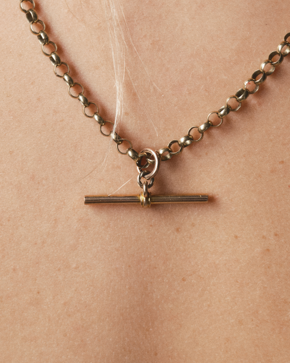 9ct / 9k Gold Victorian Watch Chain and Removable Tbar Pendant Necklace