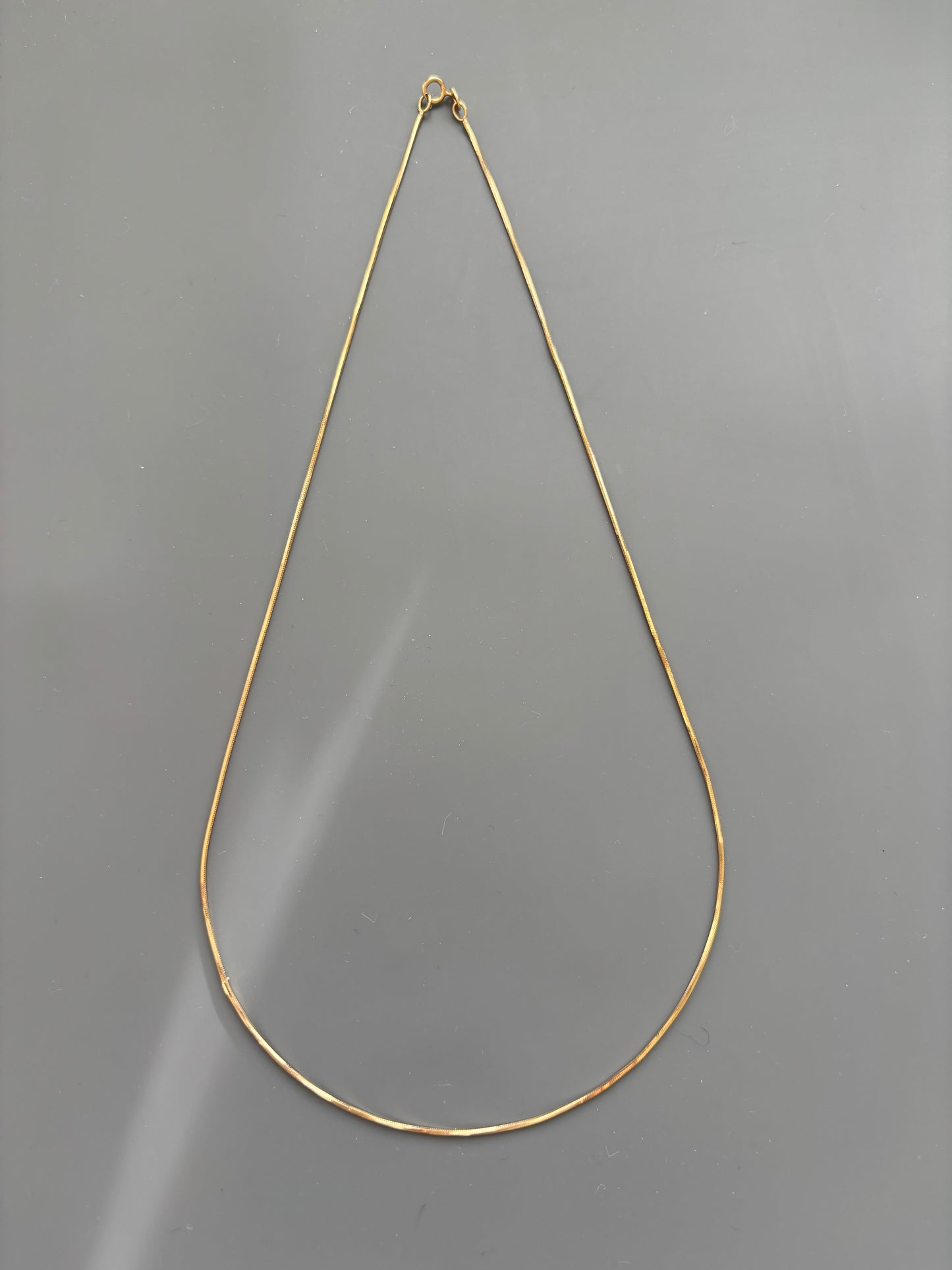 Vintage 9k Gold Snake Chain Necklace 16 inches