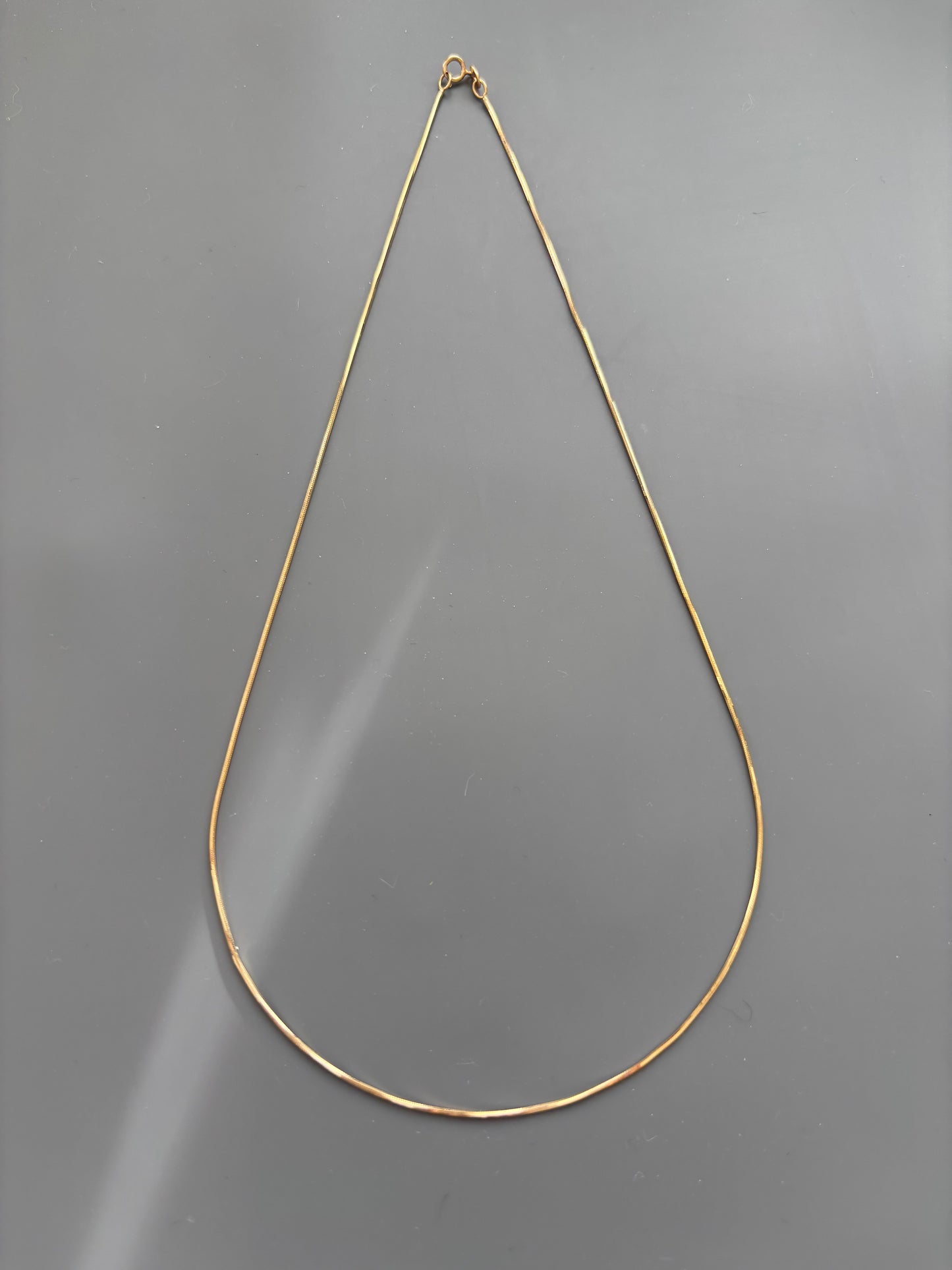 Vintage 9k Gold Snake Chain Necklace 16 inches