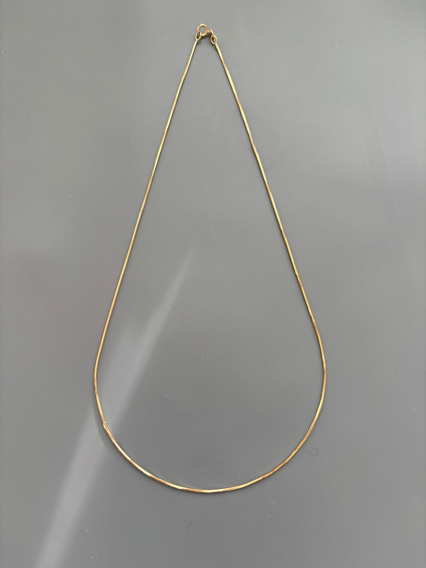Vintage 9k Gold Snake Chain Necklace 16 inches