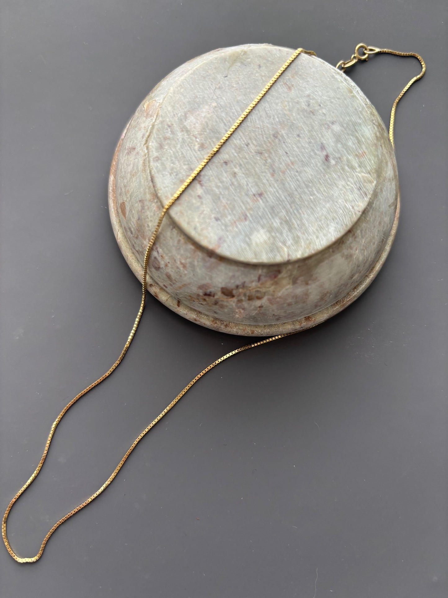 Vintage 9k Gold Snake Chain Necklace 16 inches