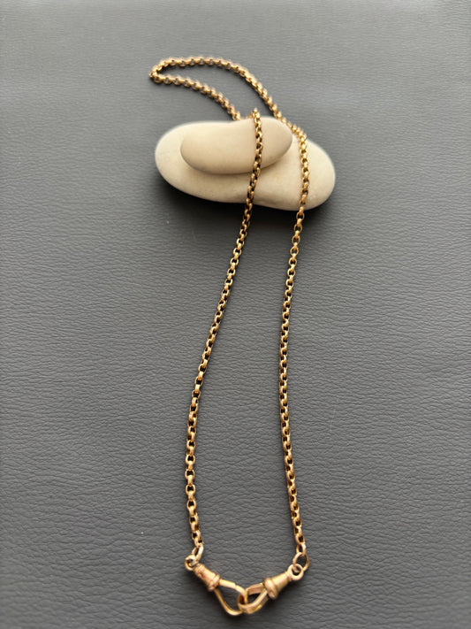 Antique 9k Gold Guard Chain Necklace