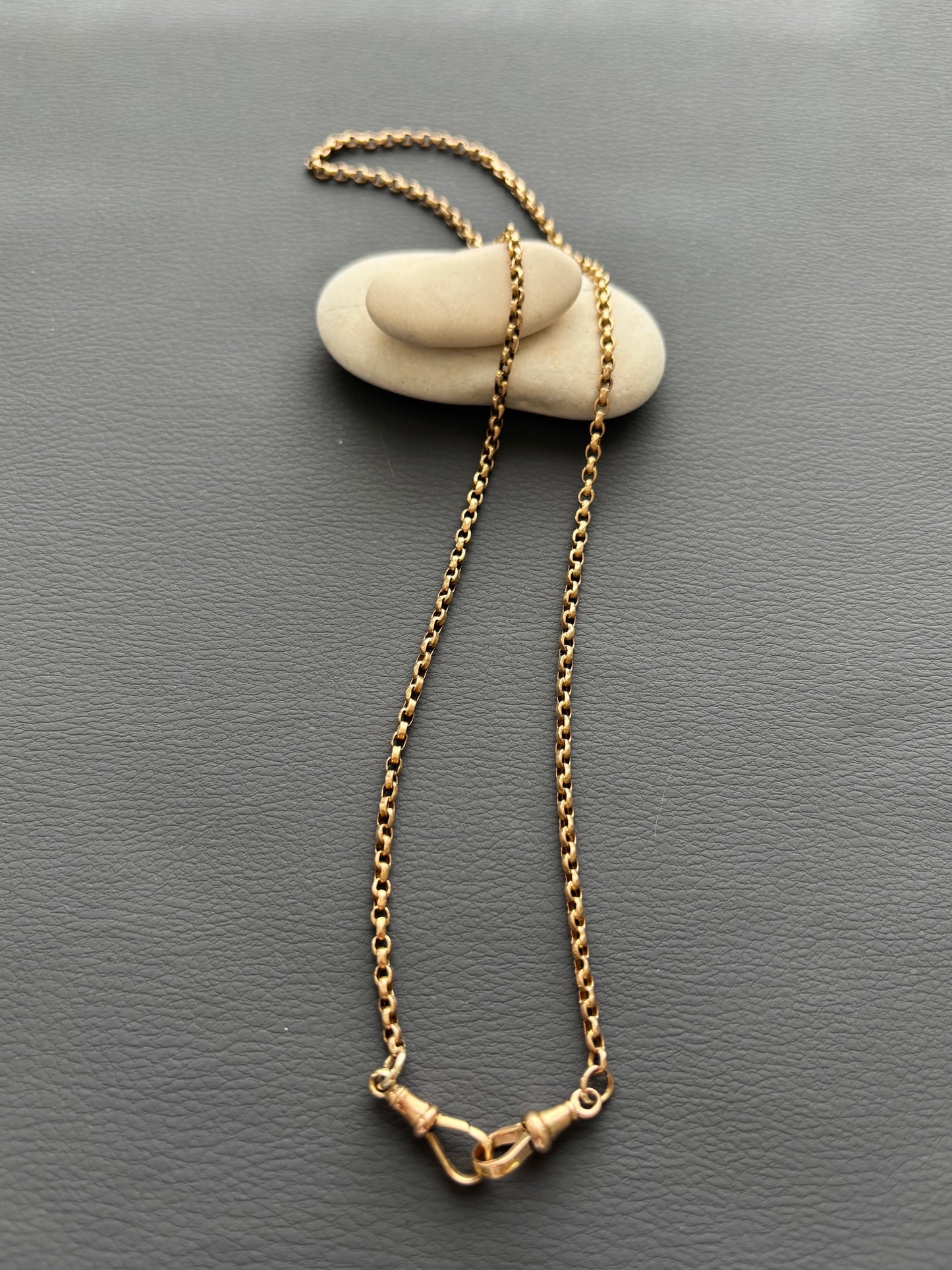 Antique 9k Gold Guard Chain Necklace