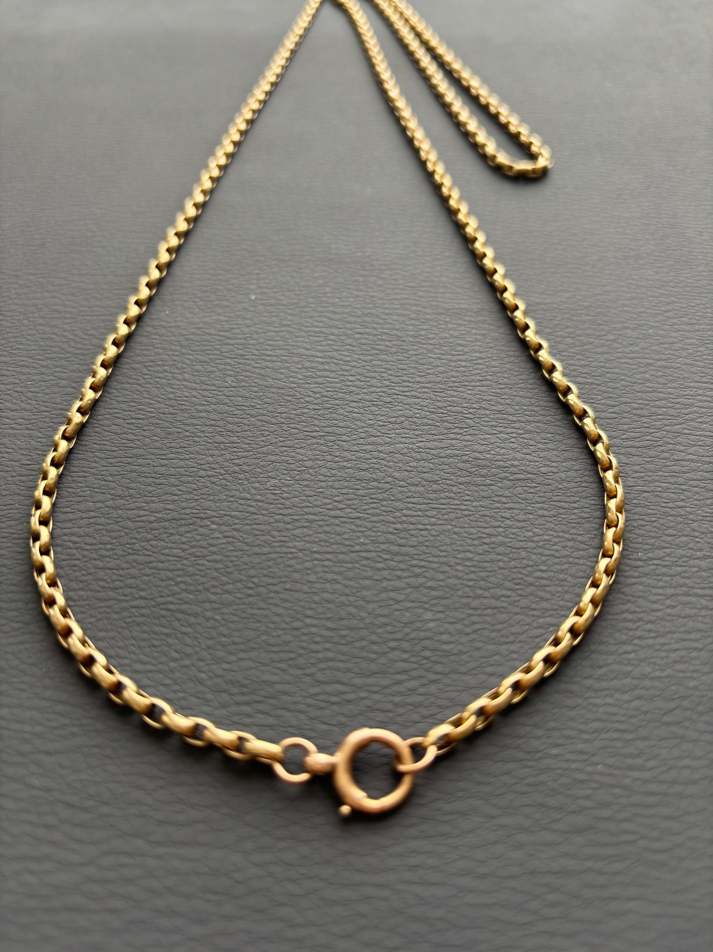 Antique 9k Gold Long Guard Chain Necklace