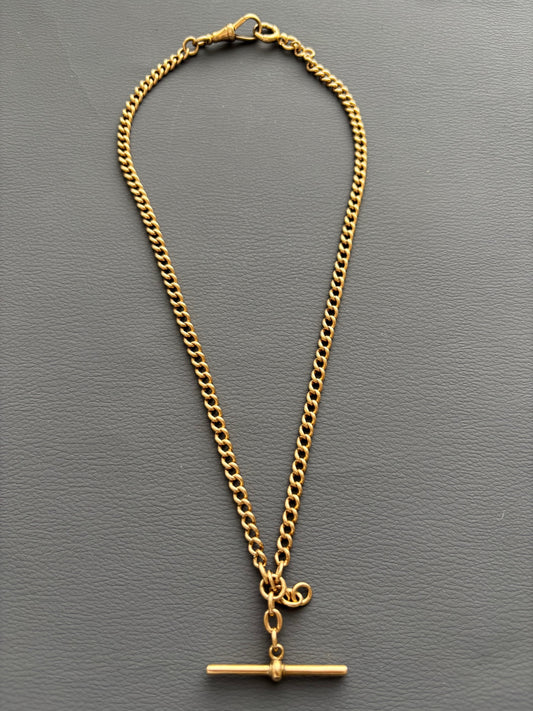 Antique 9k Gold Watch / Albert Chain Necklace