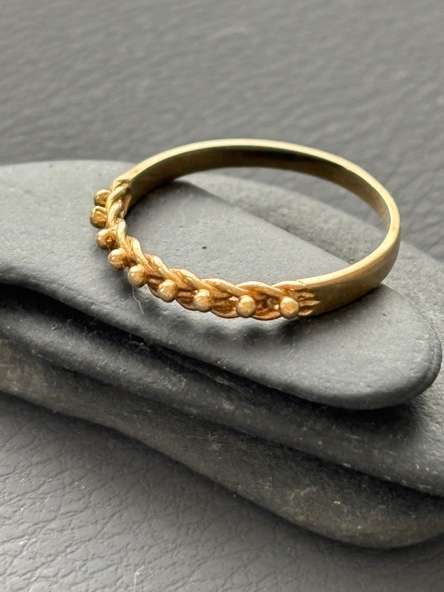 Vintage 9k Gold Chain Ring