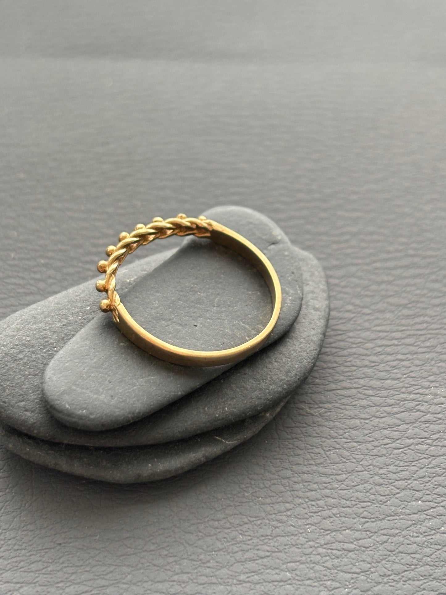 Vintage 9k Gold Chain Ring